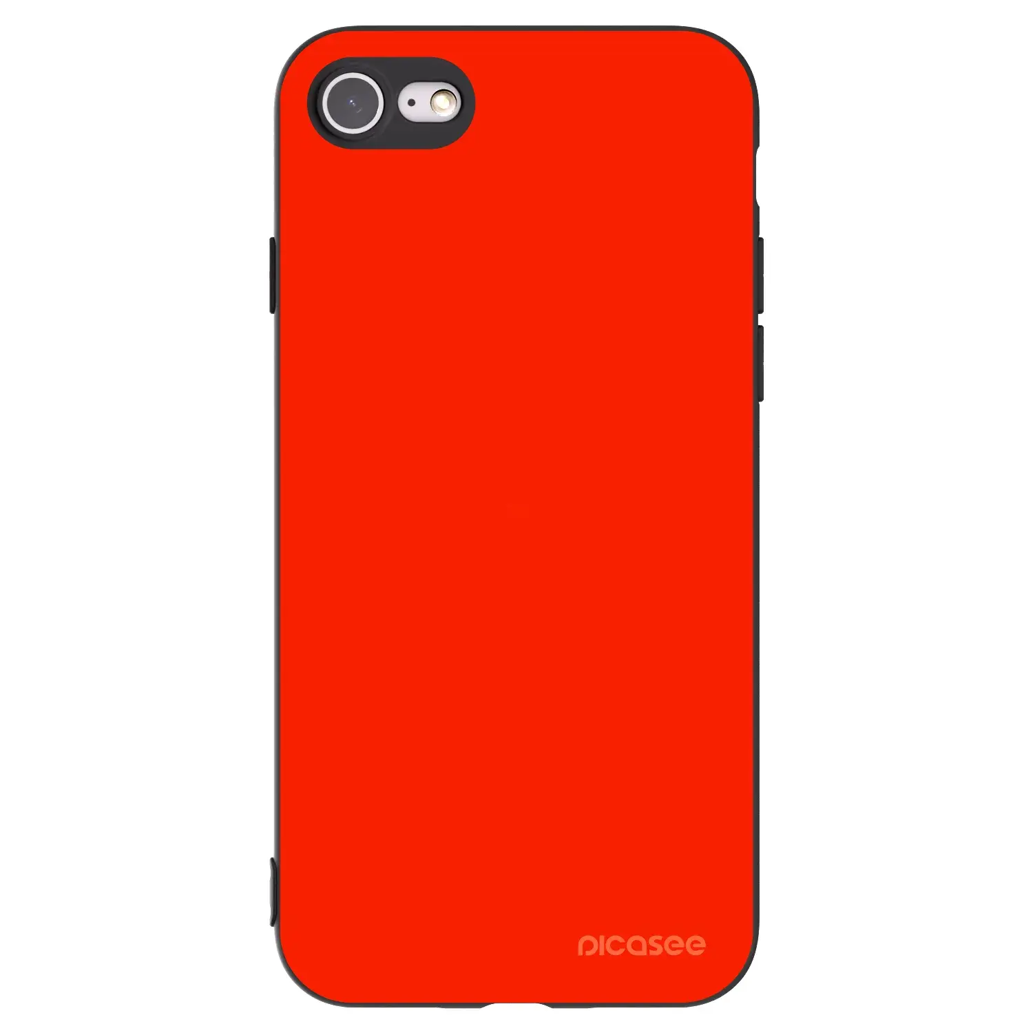 Silikonový černý obal pro Apple iPhone SE 2020 - Maranello Red