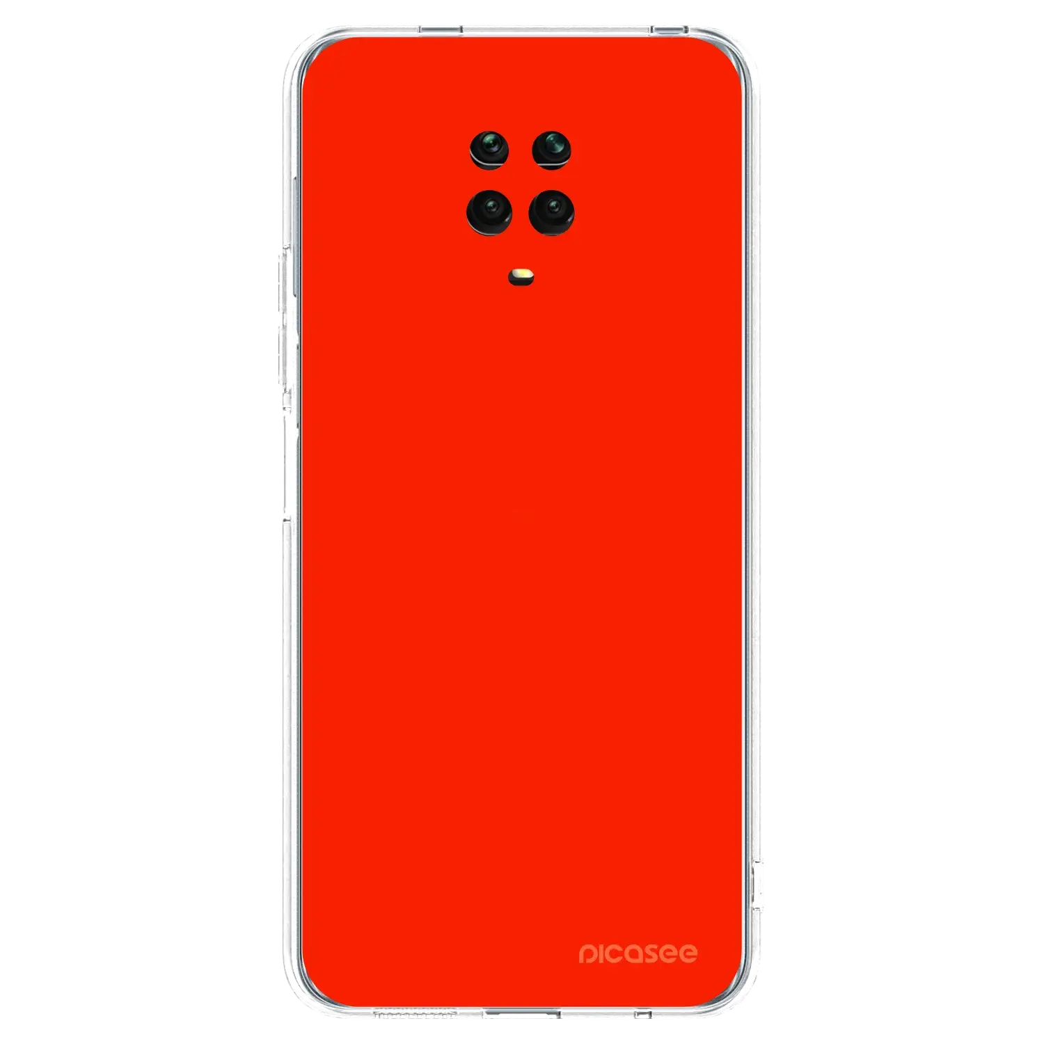 Silikonový průhledný obal pro Xiaomi Redmi Note 9 Pro - Maranello Red
