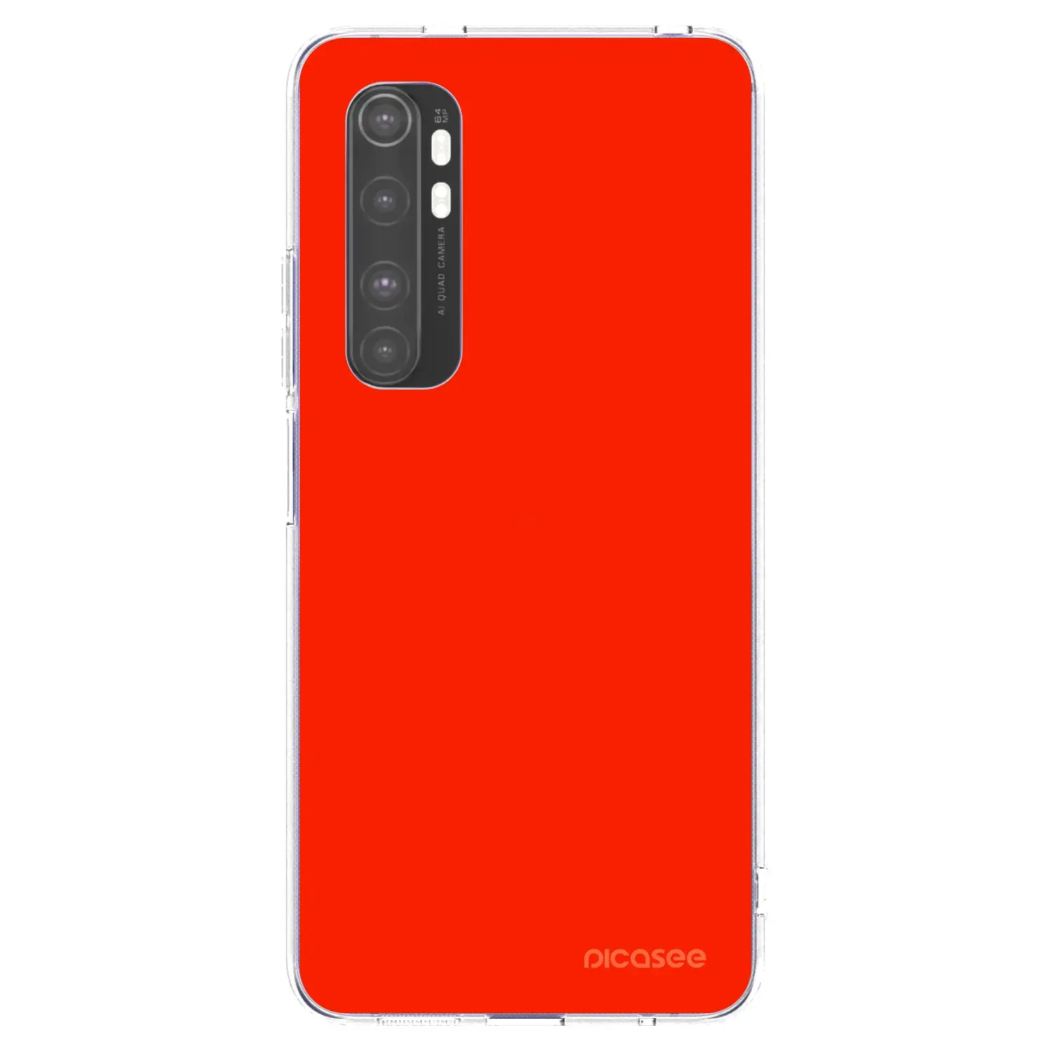 Silikonový průhledný obal pro Xiaomi Mi Note 10 Lite - Maranello Red