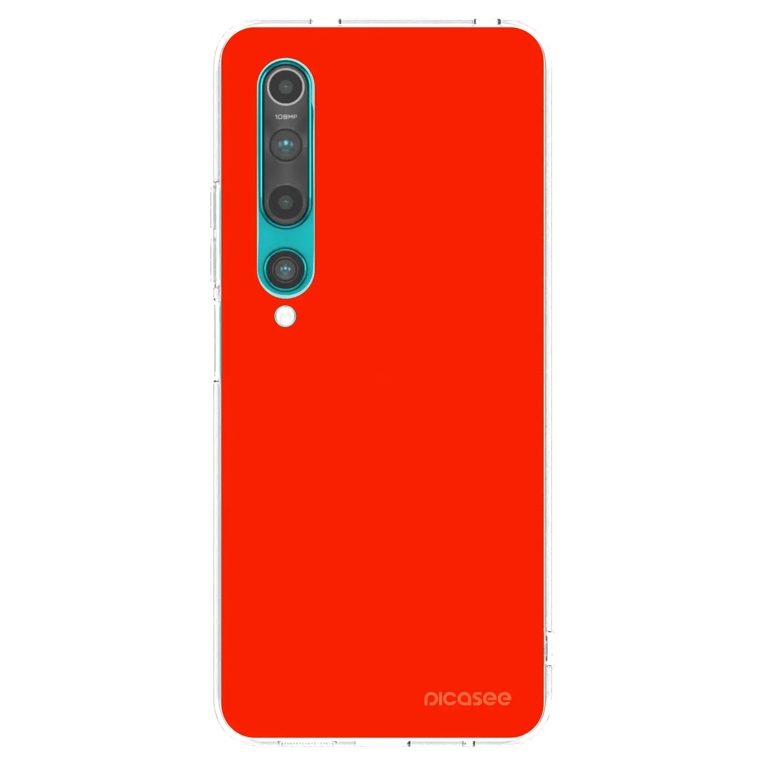 Silikonový průhledný obal pro Xiaomi Mi 10 - Maranello Red