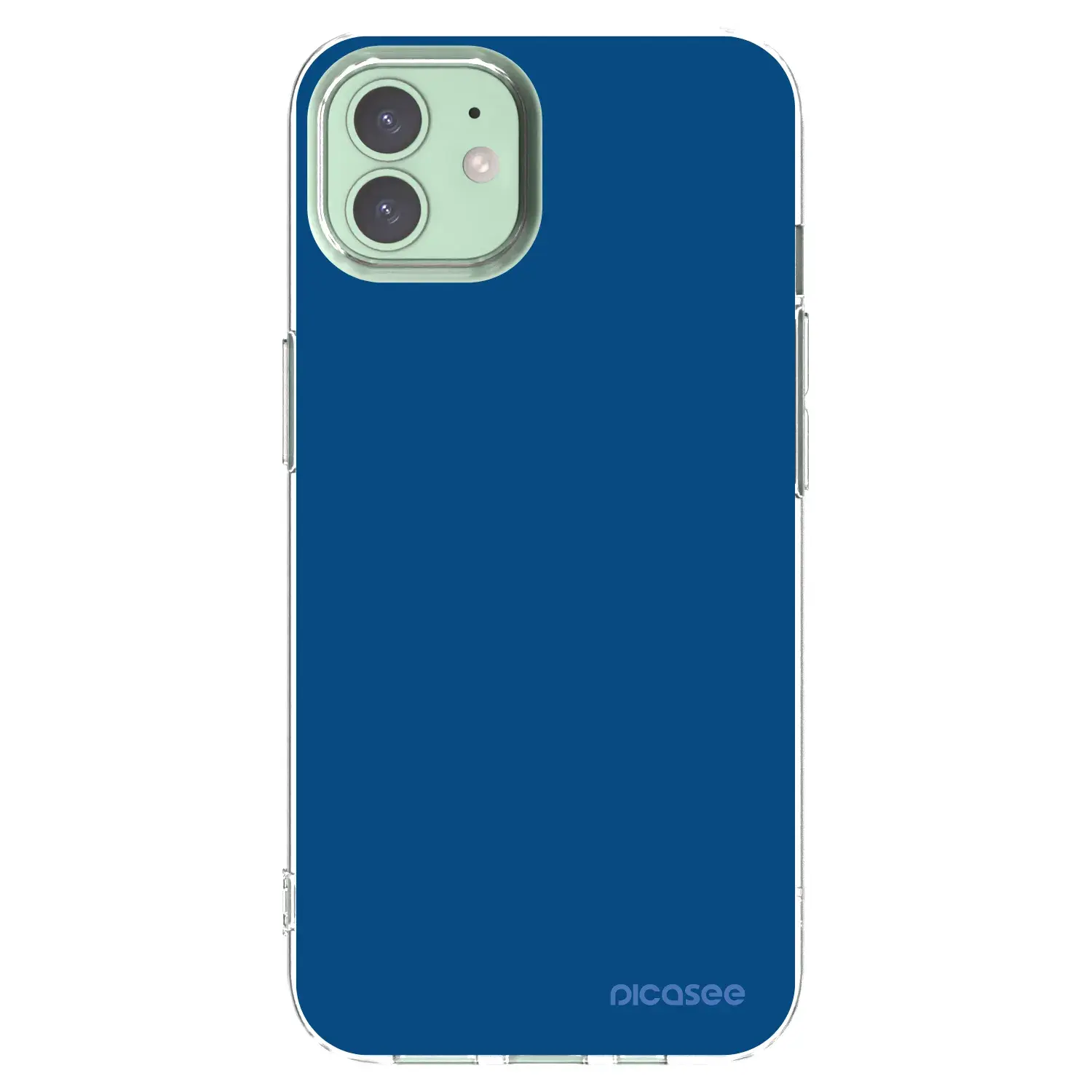 Silikonový průhledný obal pro Apple iPhone 12 - Navy Blue