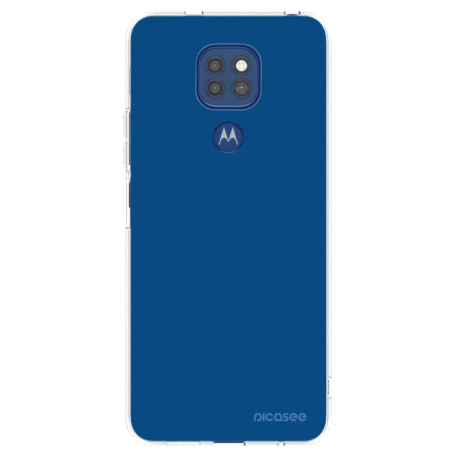 Silikonový průhledný obal pro Motorola Moto G9 Play - Navy Blue