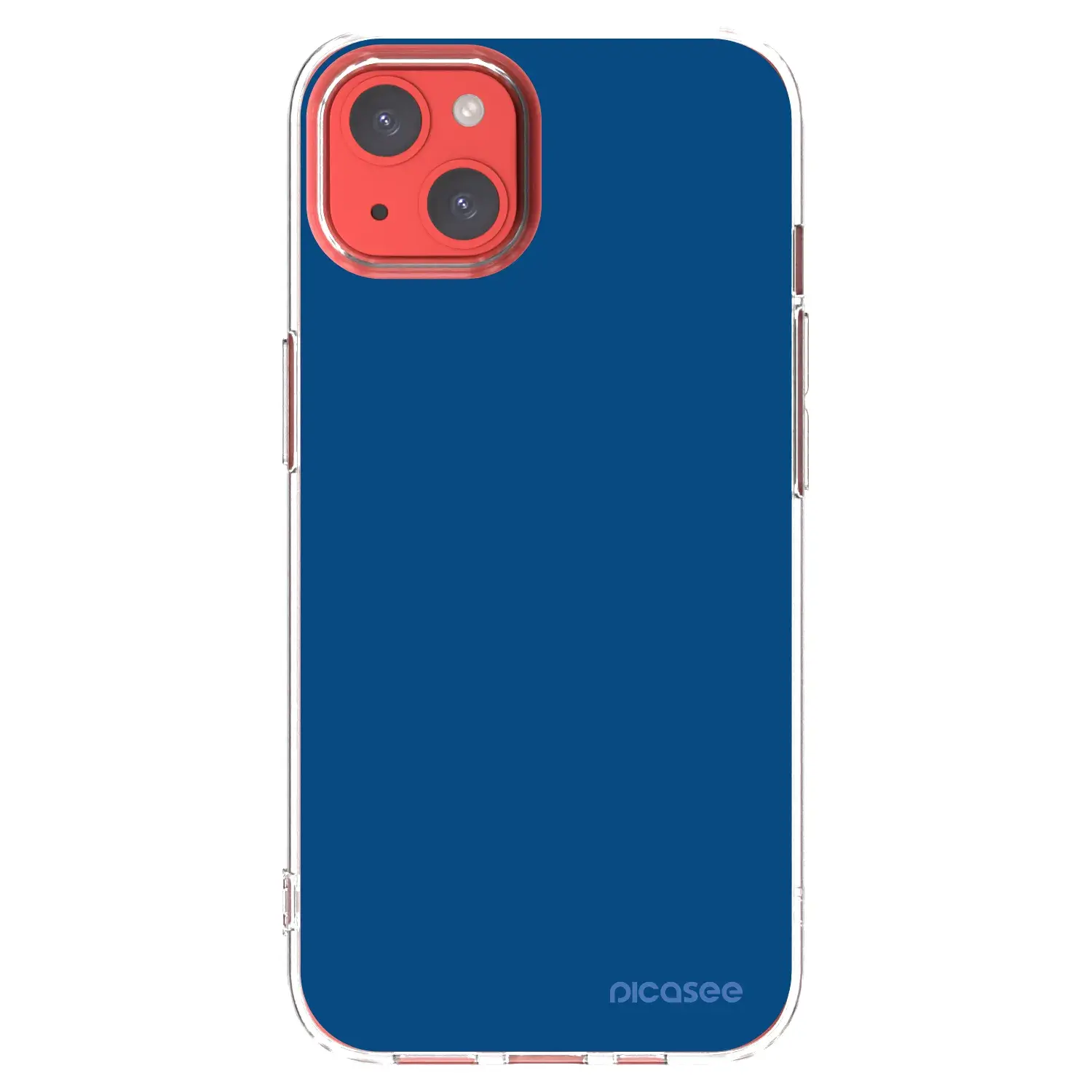 Silikonový průhledný obal pro Apple iPhone 13 - Navy Blue