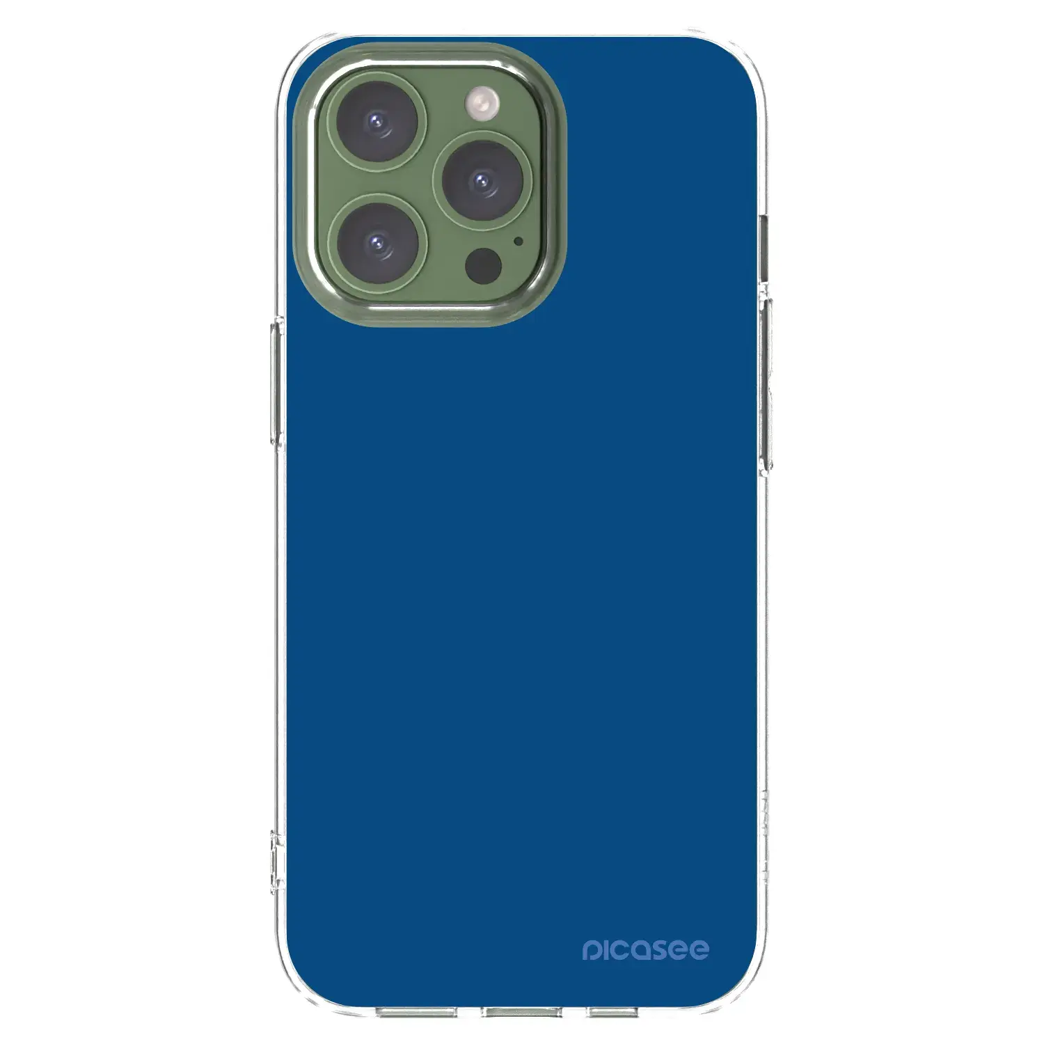 Silikonový průhledný obal pro Apple iPhone 13 Pro - Navy Blue