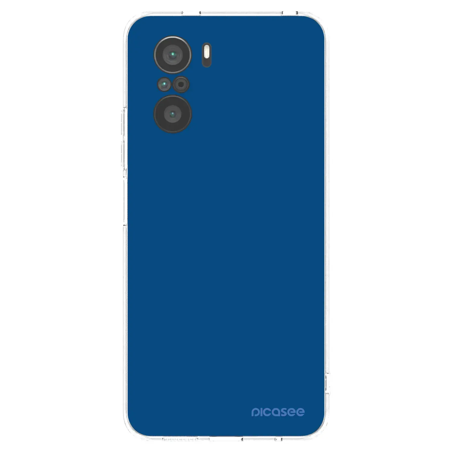Silikonový průhledný obal pro Xiaomi Poco F3 - Navy Blue