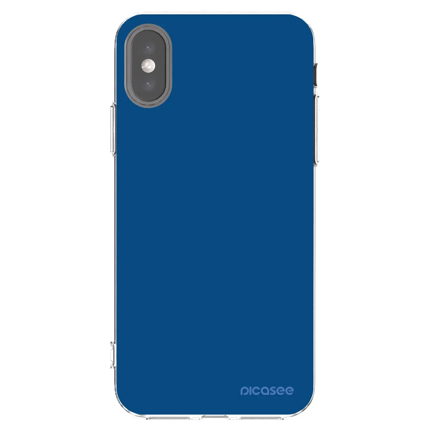 Silikonový průhledný obal pro Apple iPhone X/XS - Navy Blue