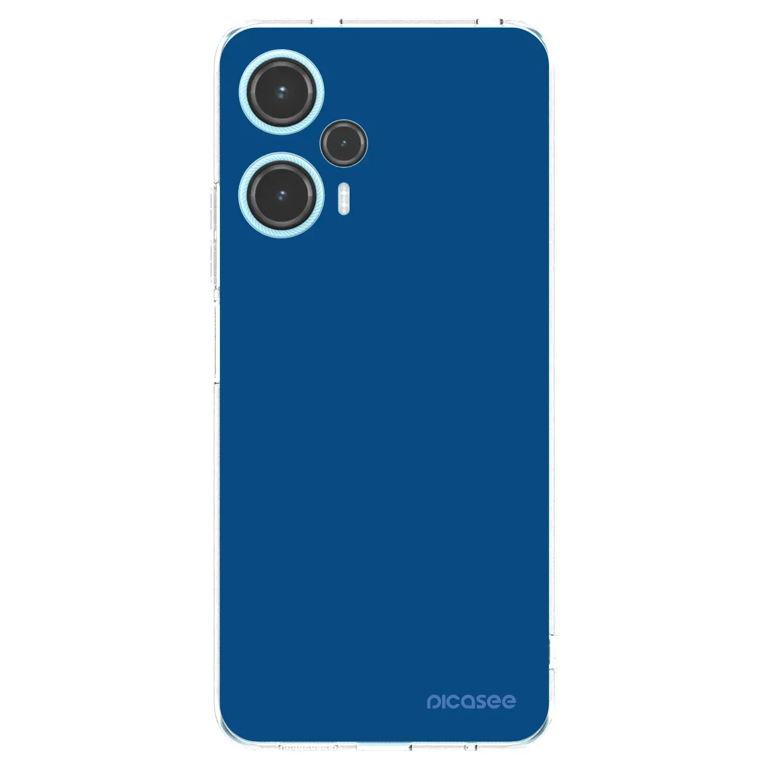 Silikonový průhledný obal pro Xiaomi Poco F5 - Navy Blue