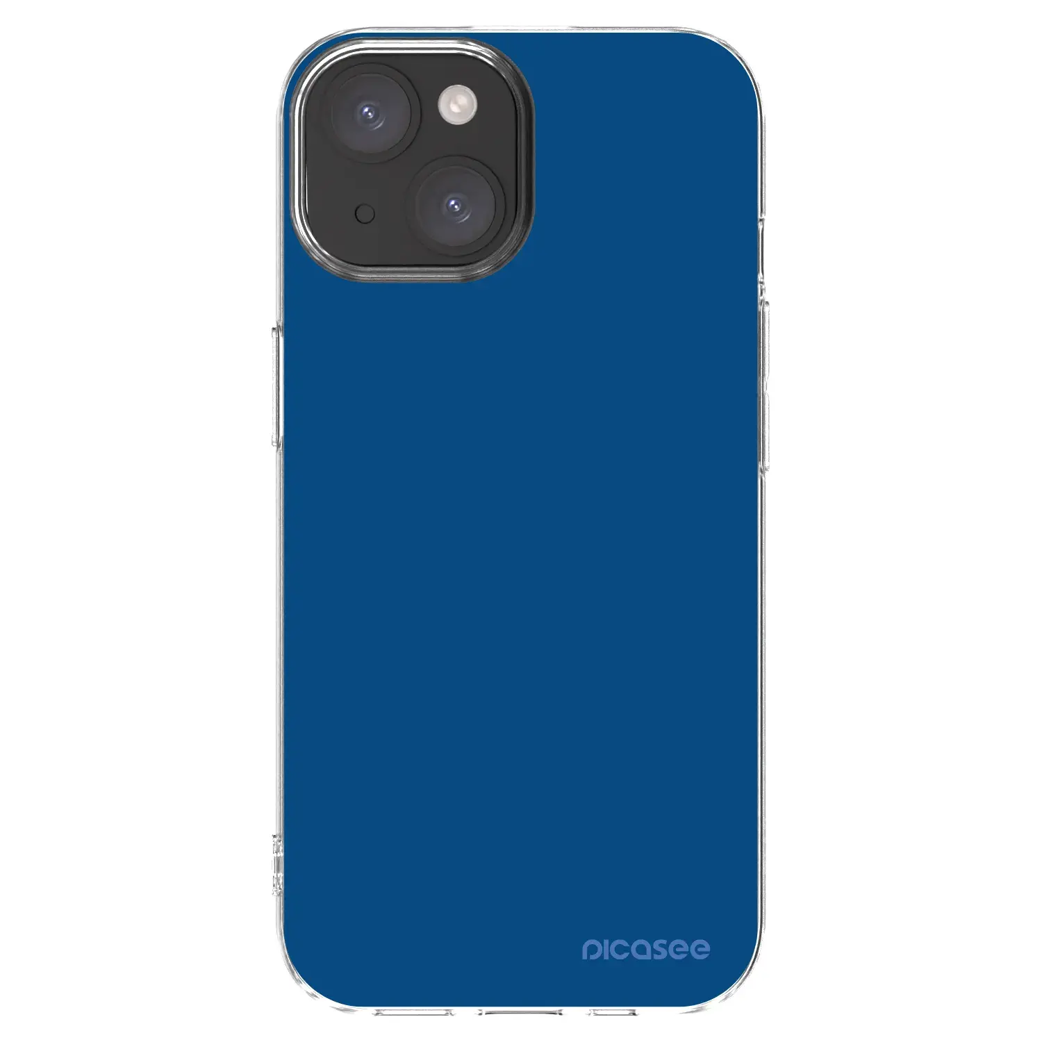 Silikonový průhledný obal pro Apple iPhone 15 - Navy Blue