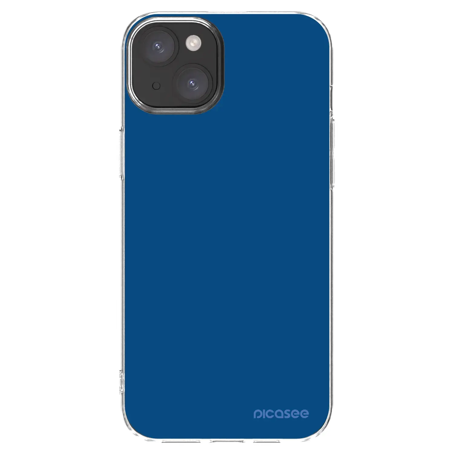 Silikonový průhledný obal pro Apple iPhone 15 Plus - Navy Blue