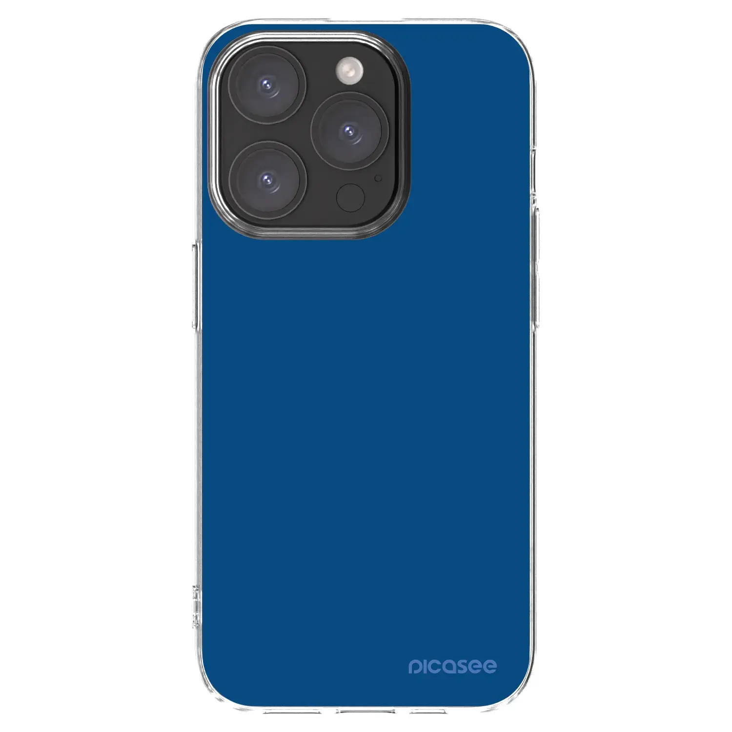 Silikonový průhledný obal pro Apple iPhone 15 Pro - Navy Blue