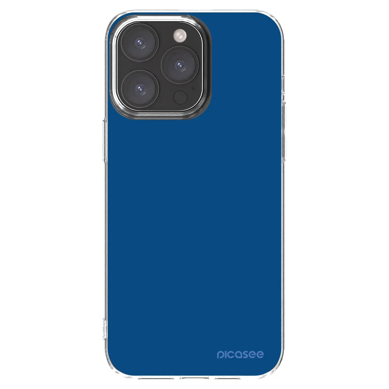 Silikonový průhledný obal pro Apple iPhone 15 Pro Max - Navy Blue