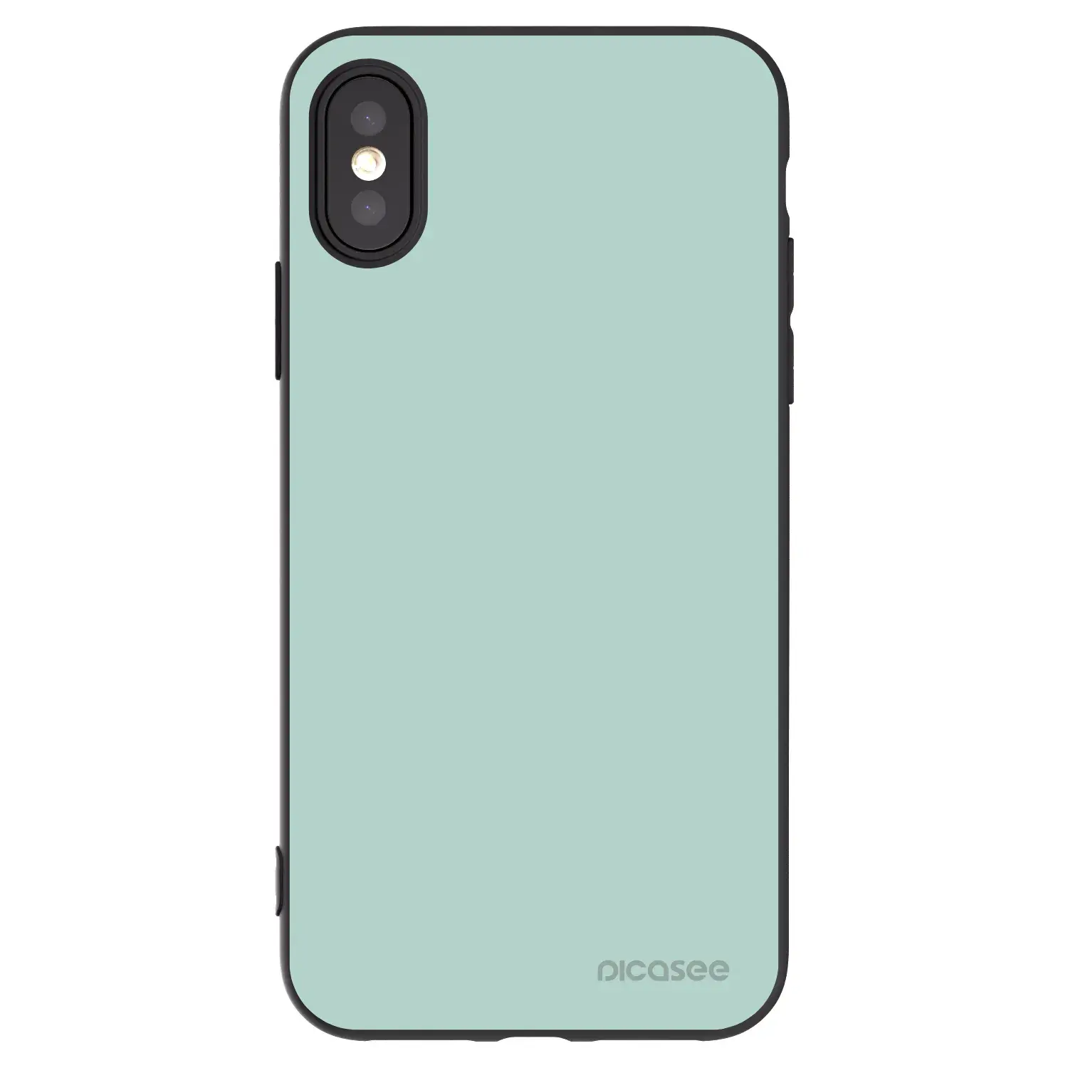 Silikonový černý obal pro Apple iPhone X/XS - Pastel Charm