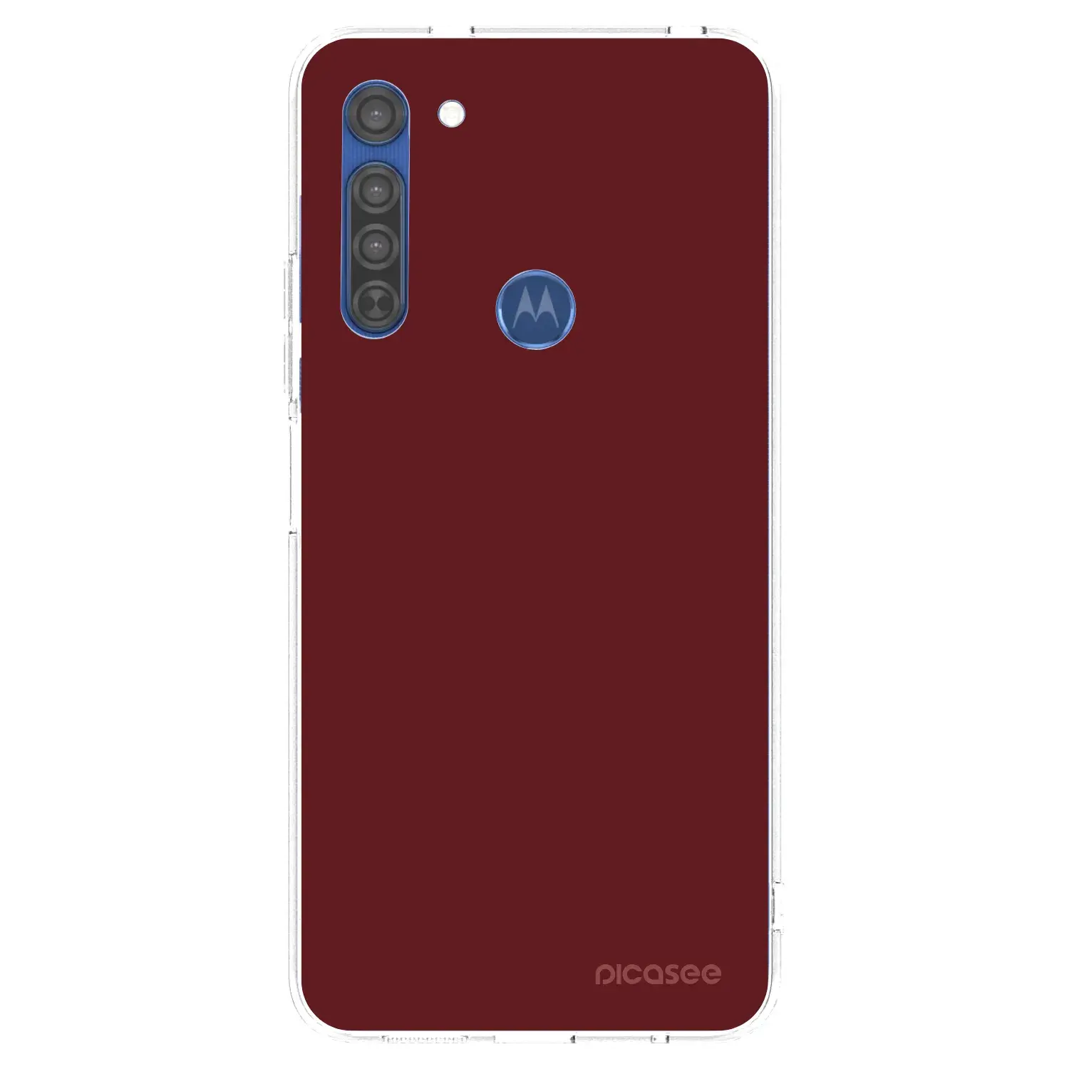 Silikonový průhledný obal pro Motorola Moto G8 - Red Bliss