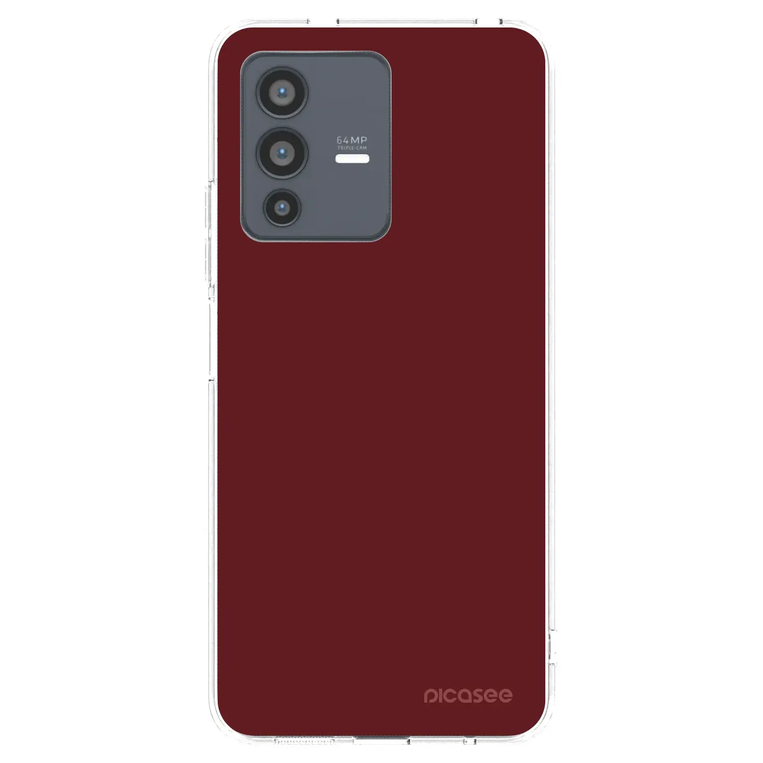 Silikonový průhledný obal pro Vivo V23 5G - Red Bliss