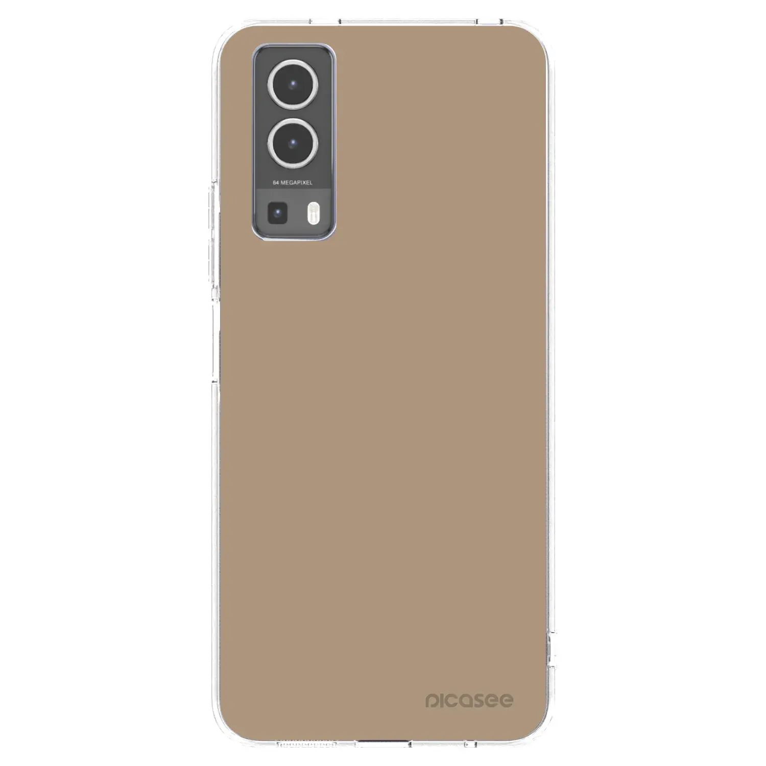 Silikonový průhledný obal pro Vivo Y72 5G - Soft Sand