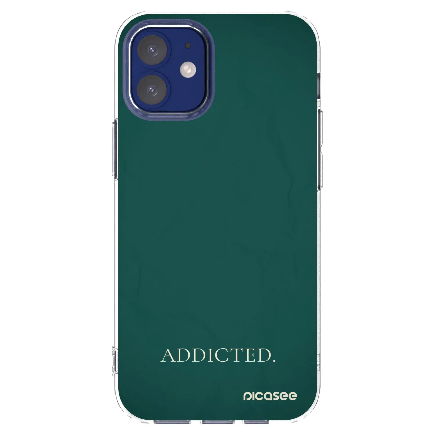 Silikonový průhledný obal pro Apple iPhone 12 mini - Addicted