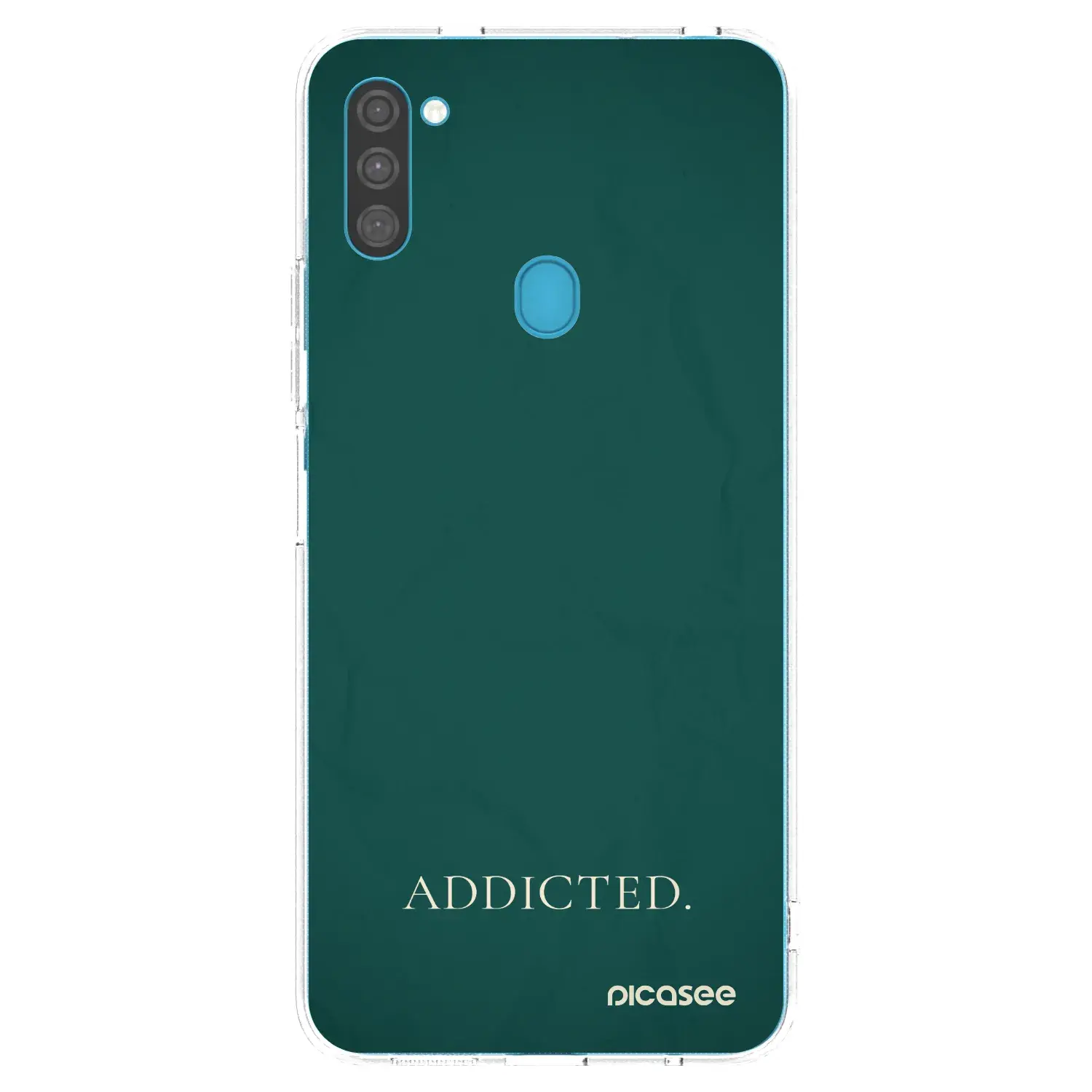 Silikonový průhledný obal pro Samsung Galaxy M11 - Addicted
