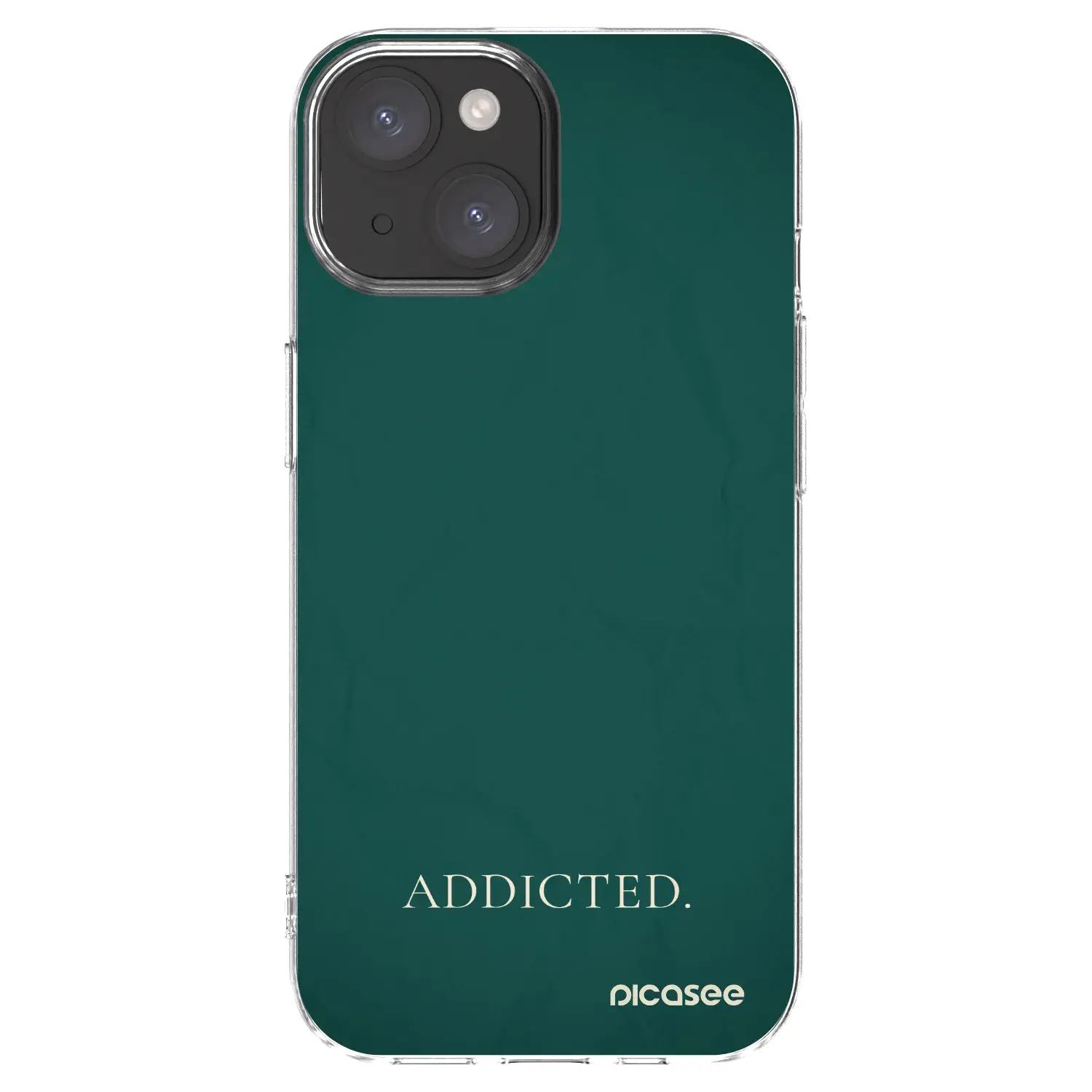 Silikonový průhledný obal pro Apple iPhone 15 - Addicted