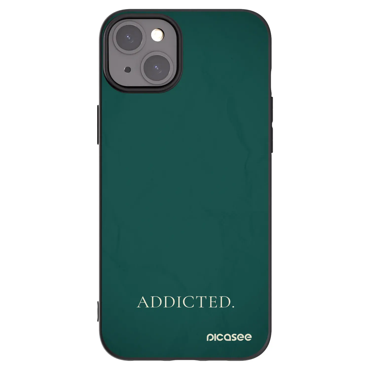Silikonový černý obal pro Apple iPhone 15 Plus - Addicted