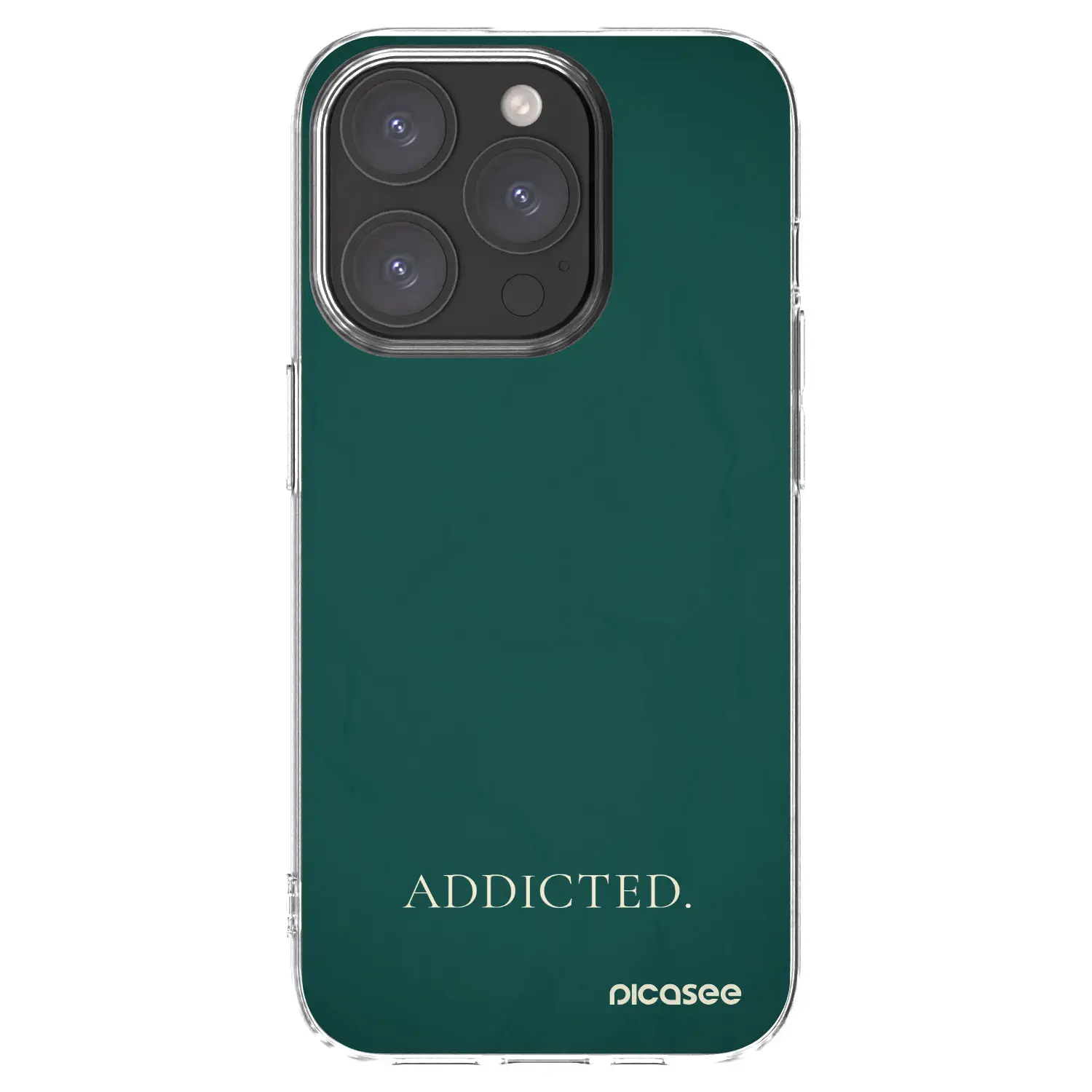 Silikonový průhledný obal pro Apple iPhone 15 Pro - Addicted