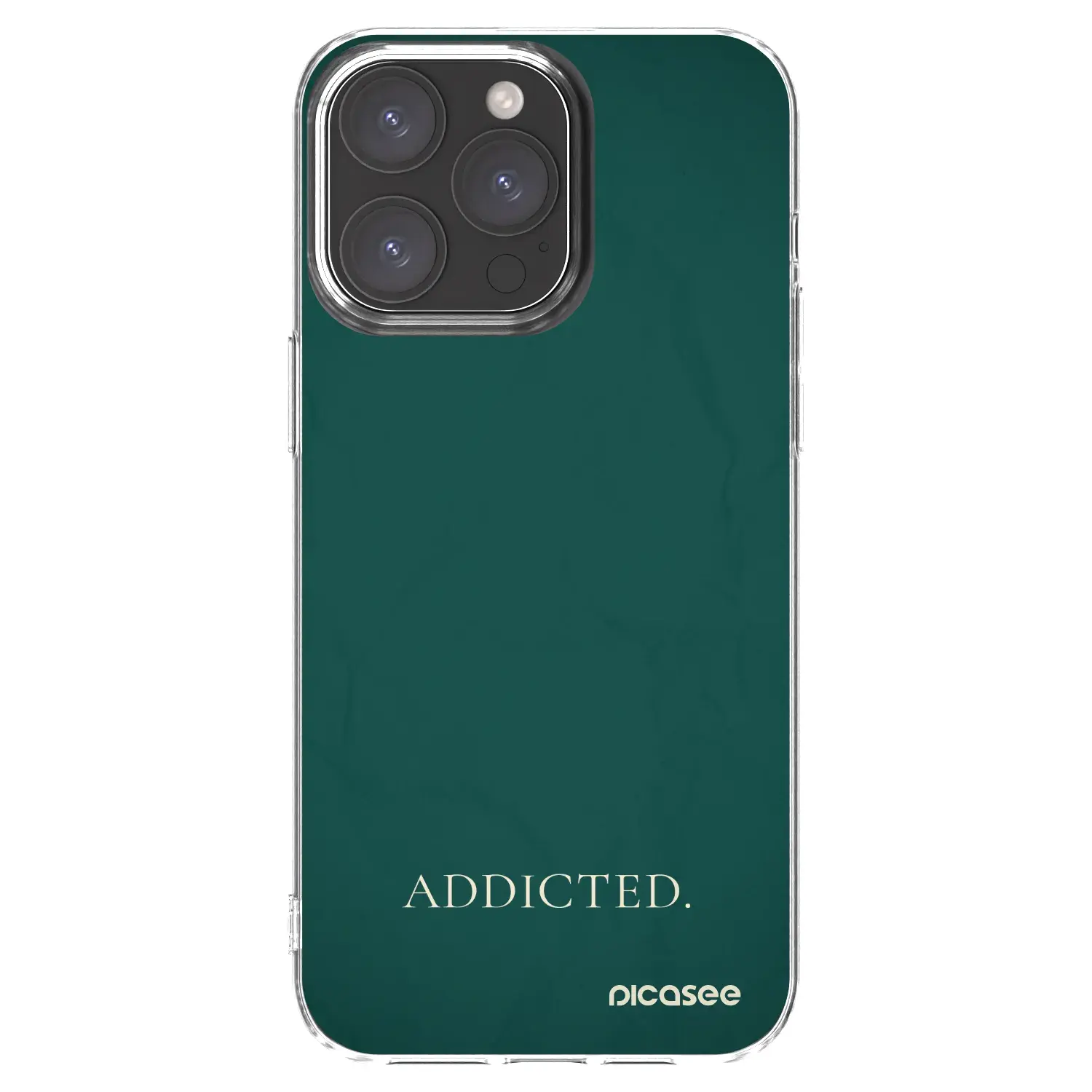 Silikonový průhledný obal pro Apple iPhone 15 Pro Max - Addicted