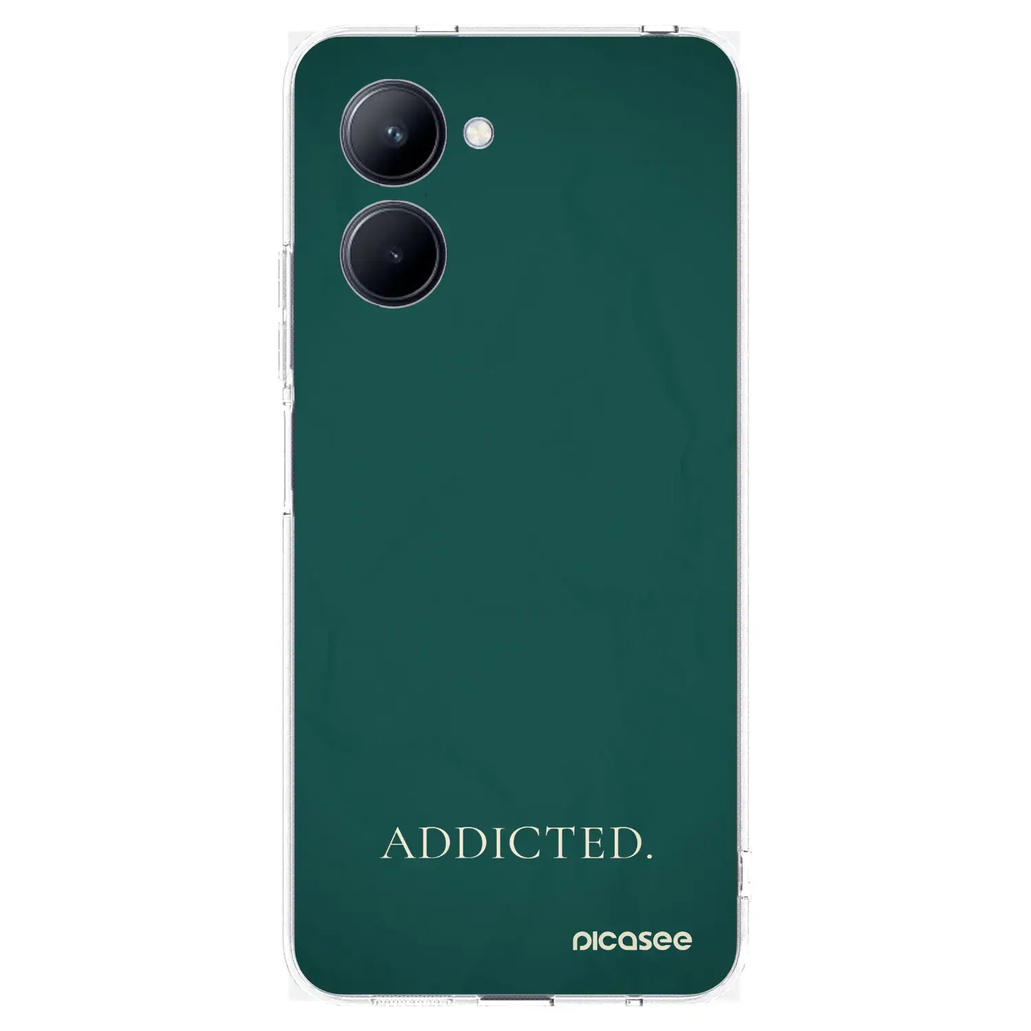 Silikonový průhledný obal pro Realme C33 (2023) - Addicted