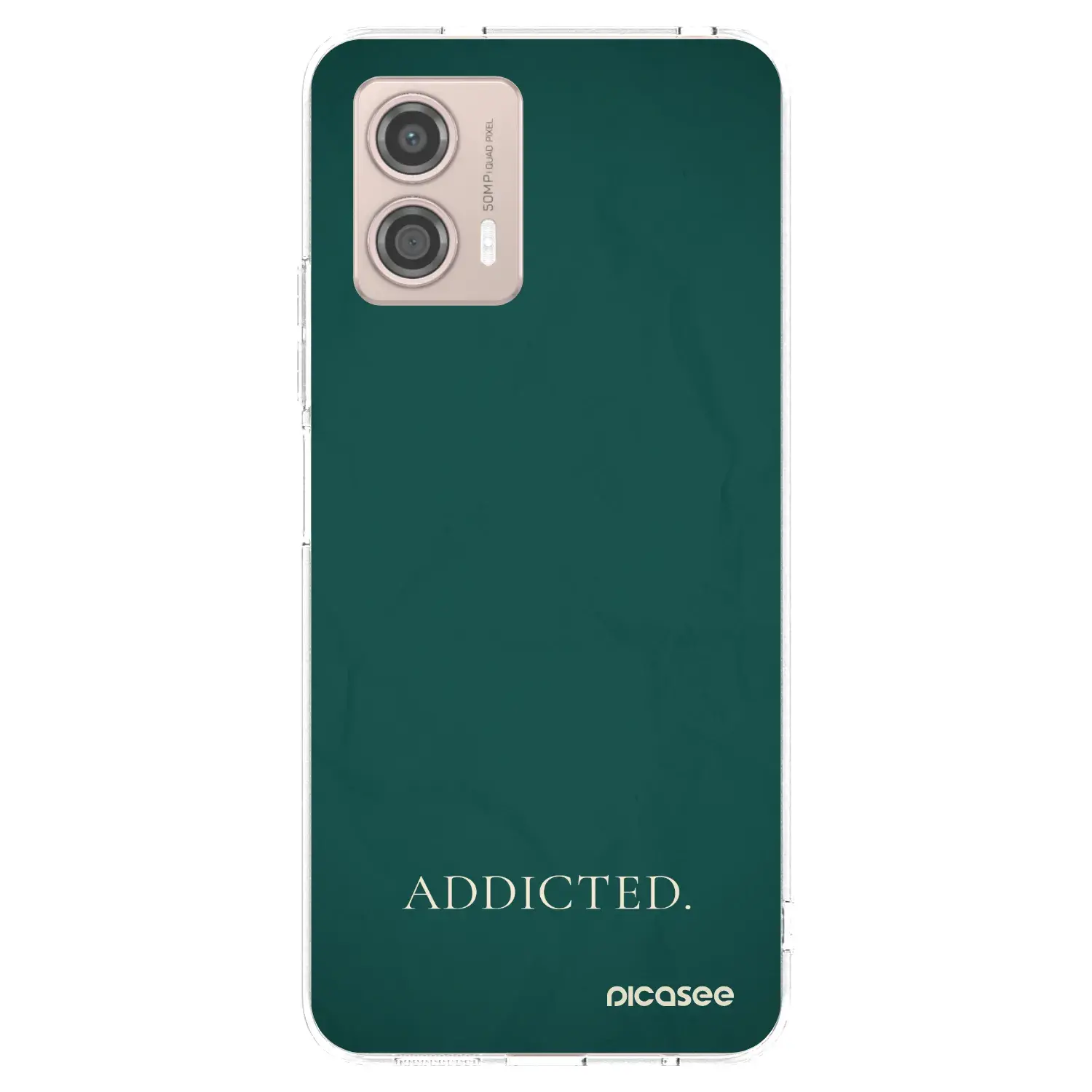 Silikonový průhledný obal pro Motorola Moto G53 5G - Addicted