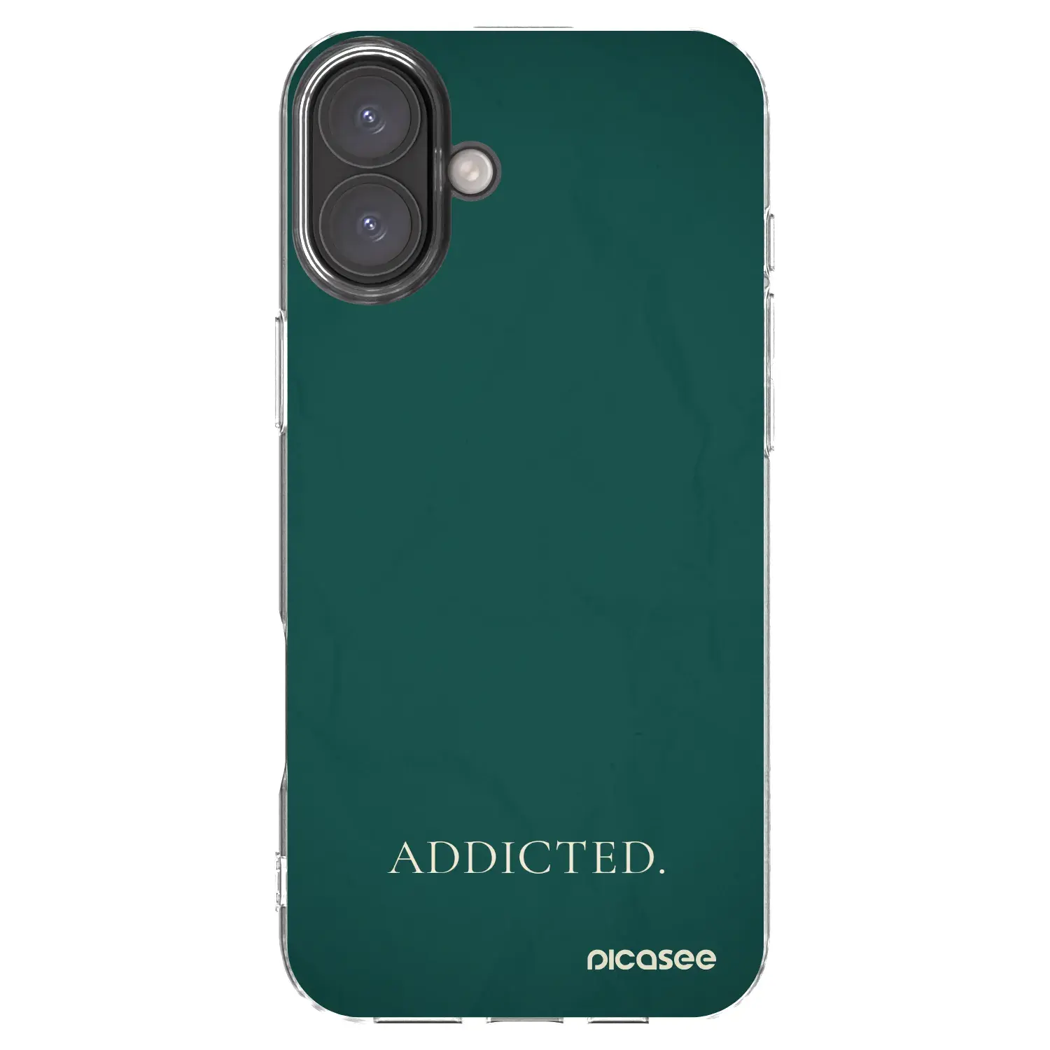 Silikonový průhledný obal pro Apple iPhone 16 Plus - Addicted