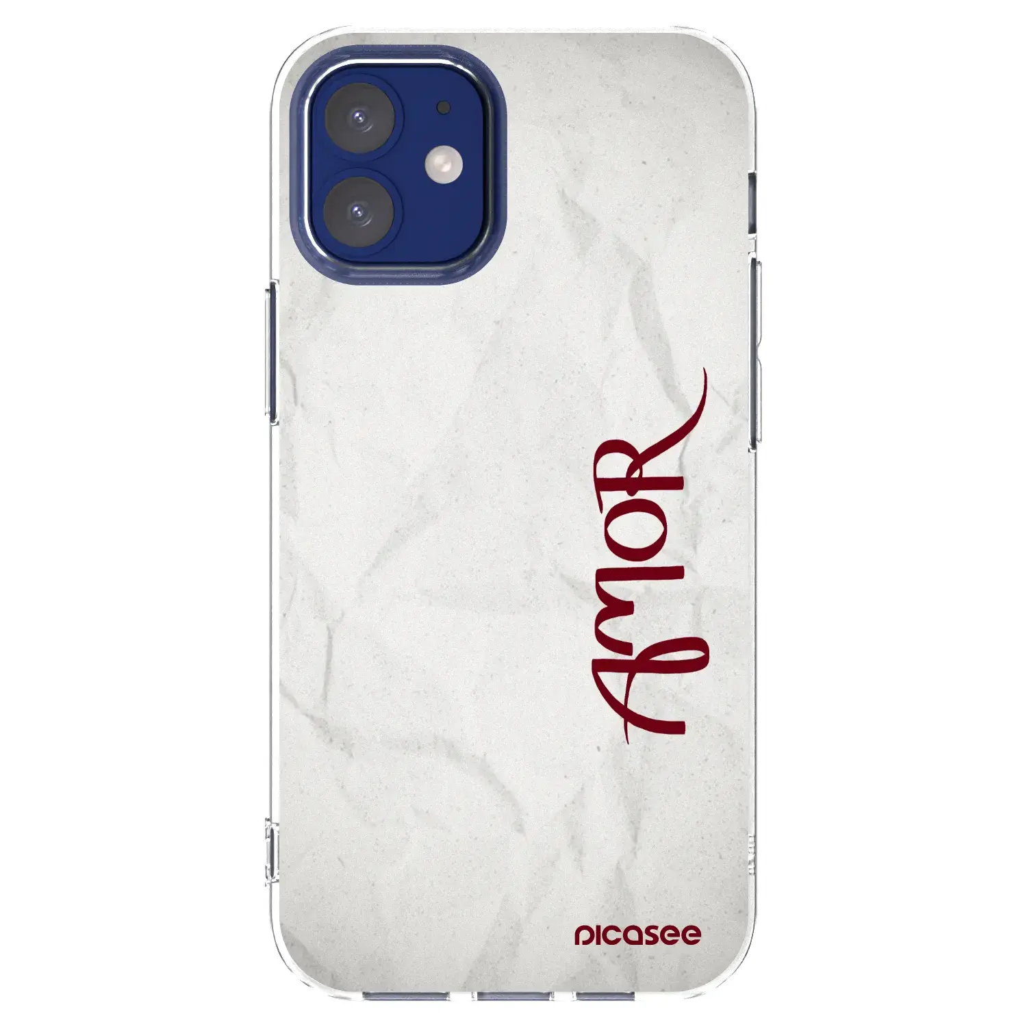 Silikonový průhledný obal pro Apple iPhone 12 mini - Amor