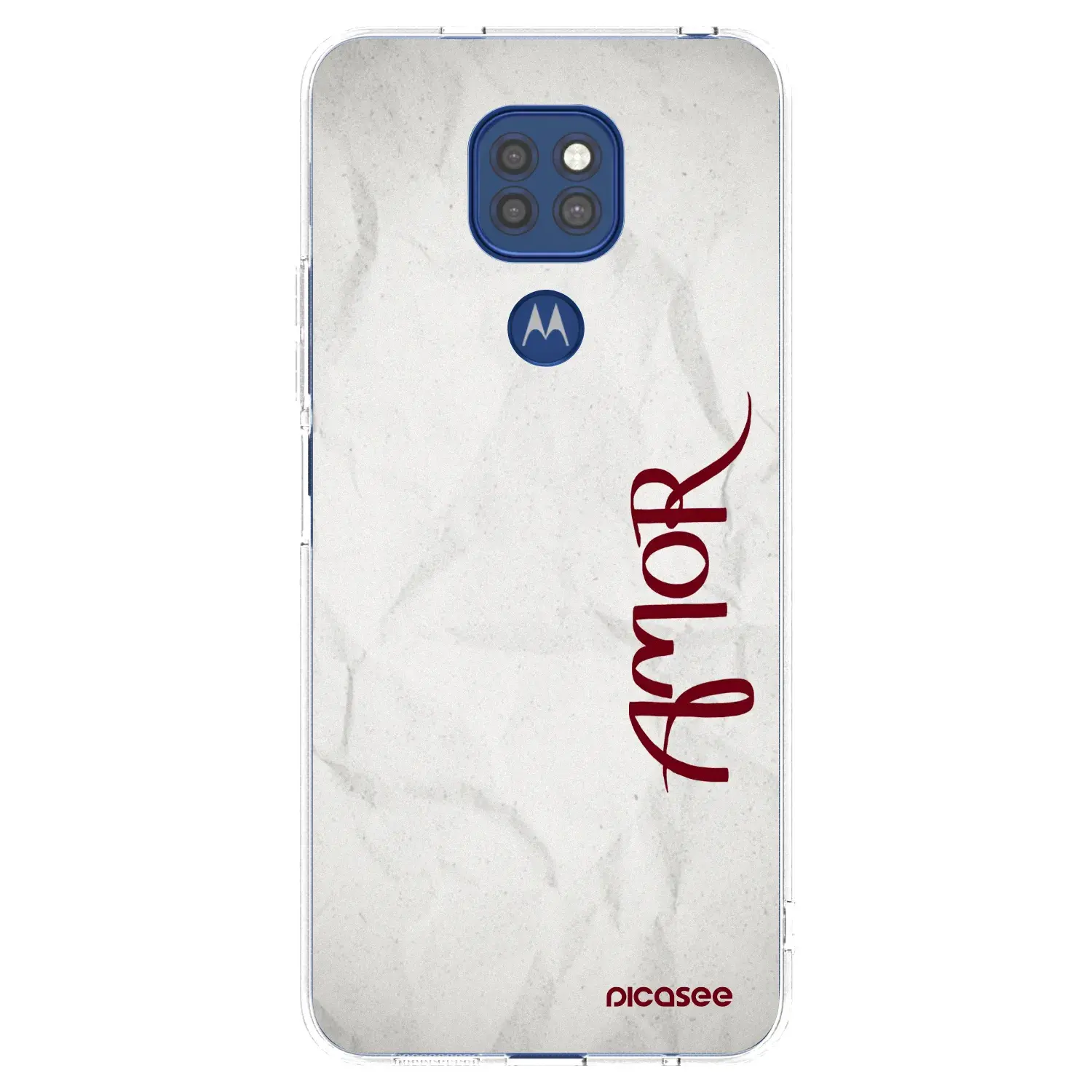 Silikonový průhledný obal pro Motorola Moto G9 Play - Amor