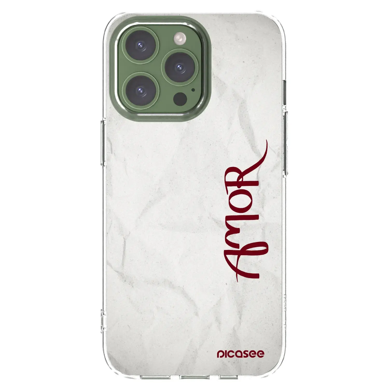 Silikonový průhledný obal pro Apple iPhone 13 Pro - Amor
