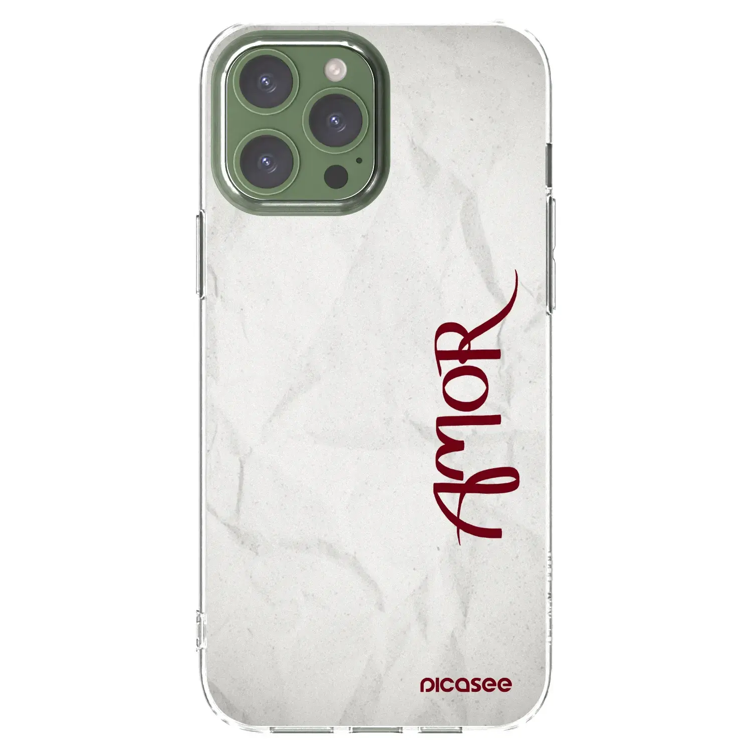 Silikonový průhledný obal pro Apple iPhone 13 Pro Max - Amor