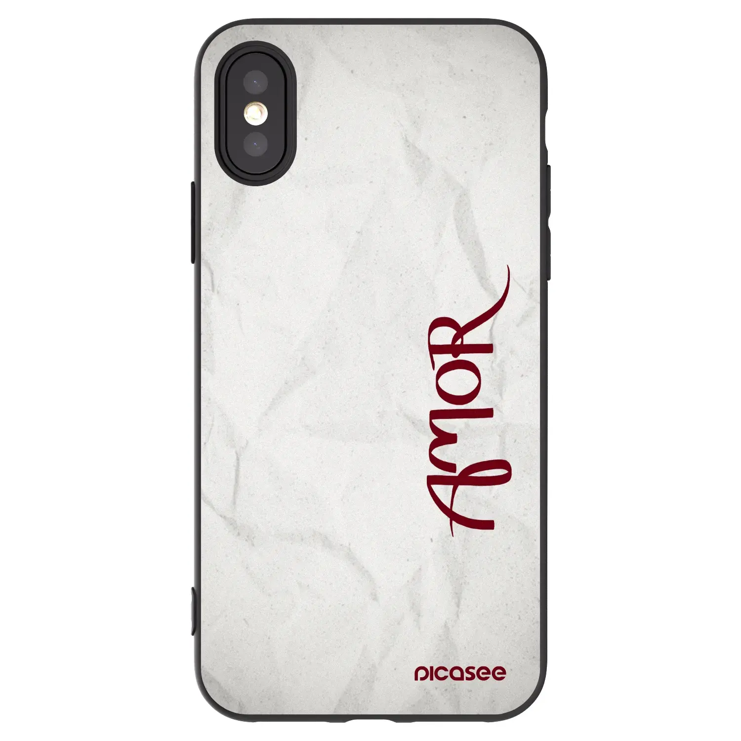Silikonový černý obal pro Apple iPhone X/XS - Amor