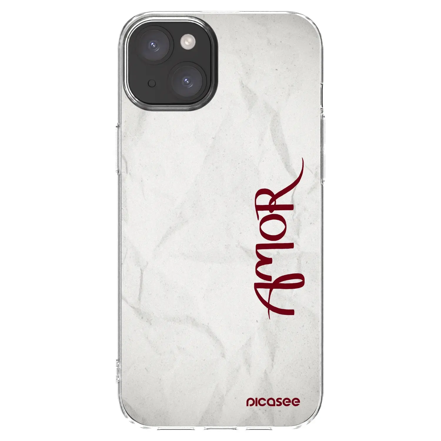 Silikonový průhledný obal pro Apple iPhone 15 Plus - Amor