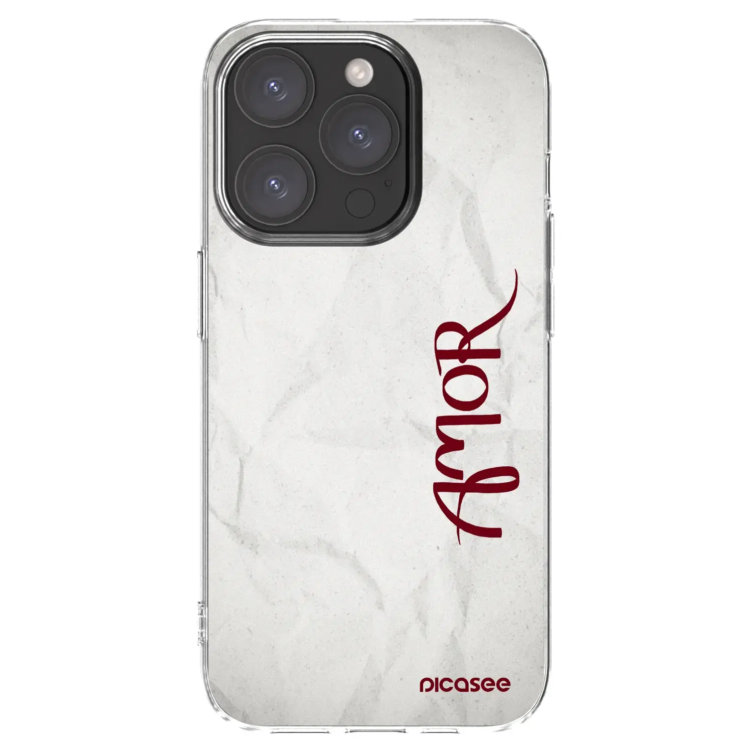 Silikonový průhledný obal pro Apple iPhone 15 Pro - Amor