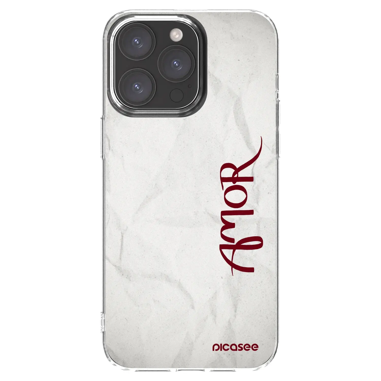Silikonový průhledný obal pro Apple iPhone 15 Pro Max - Amor