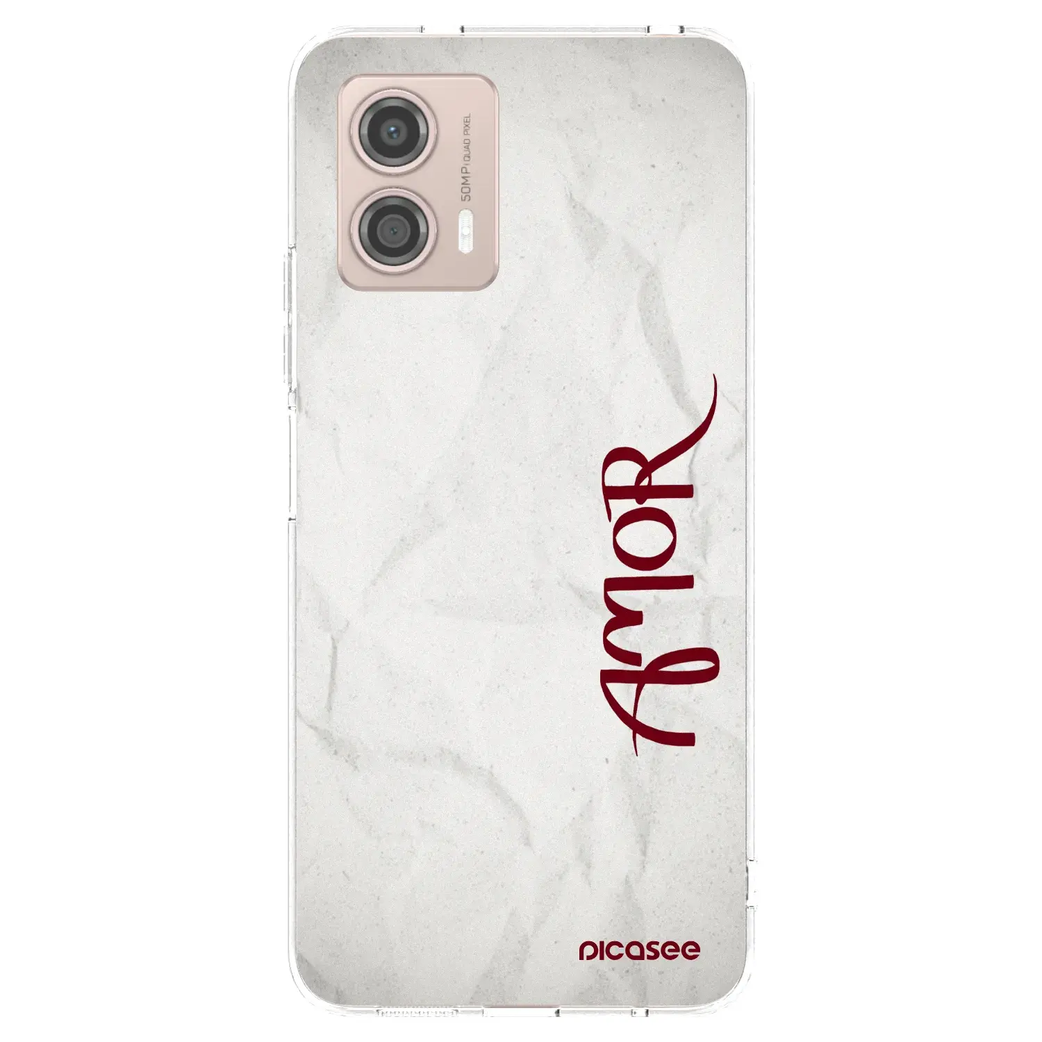 Silikonový průhledný obal pro Motorola Moto G53 5G - Amor
