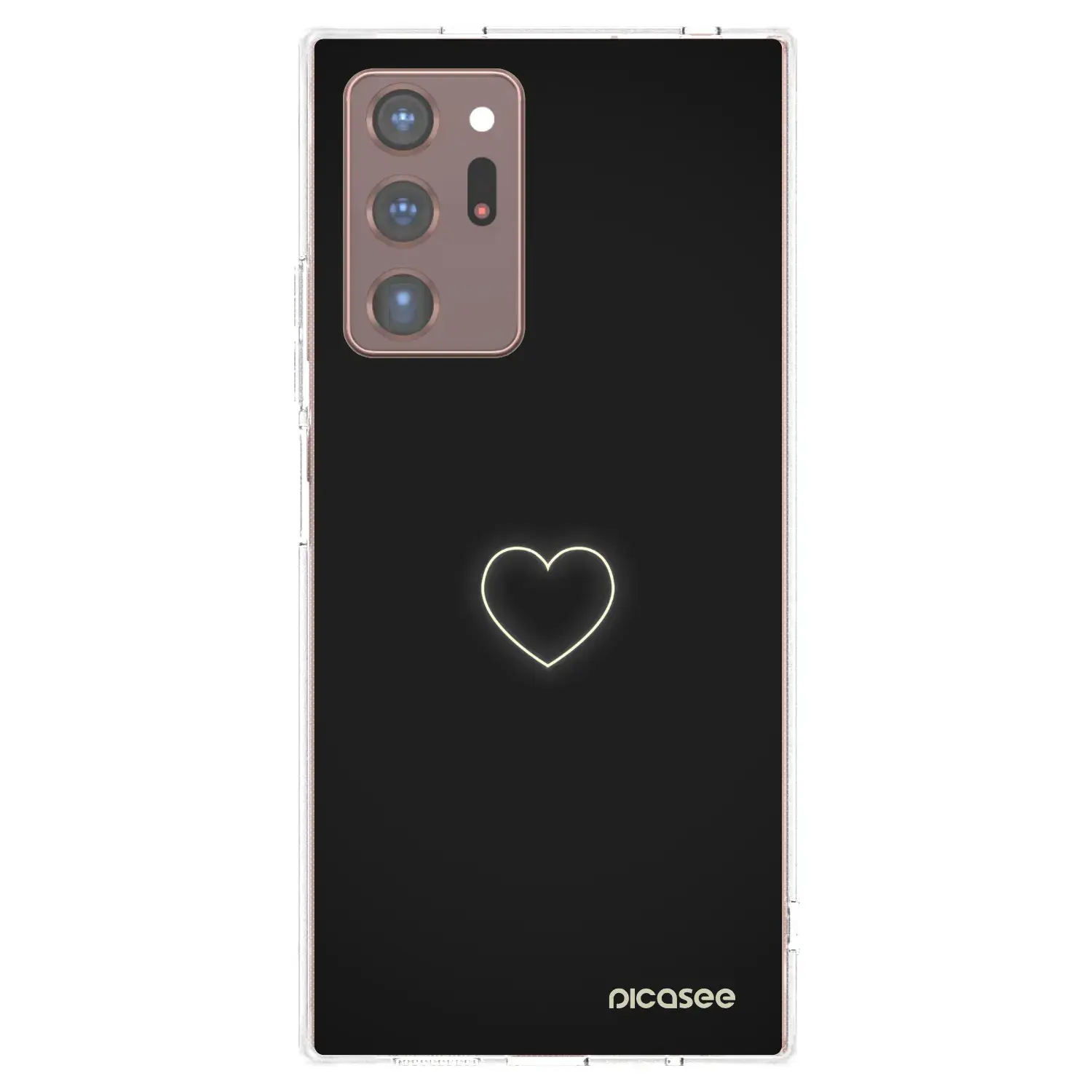 Silikonový průhledný obal pro Samsung Galaxy Note 20 Ultra - Heart