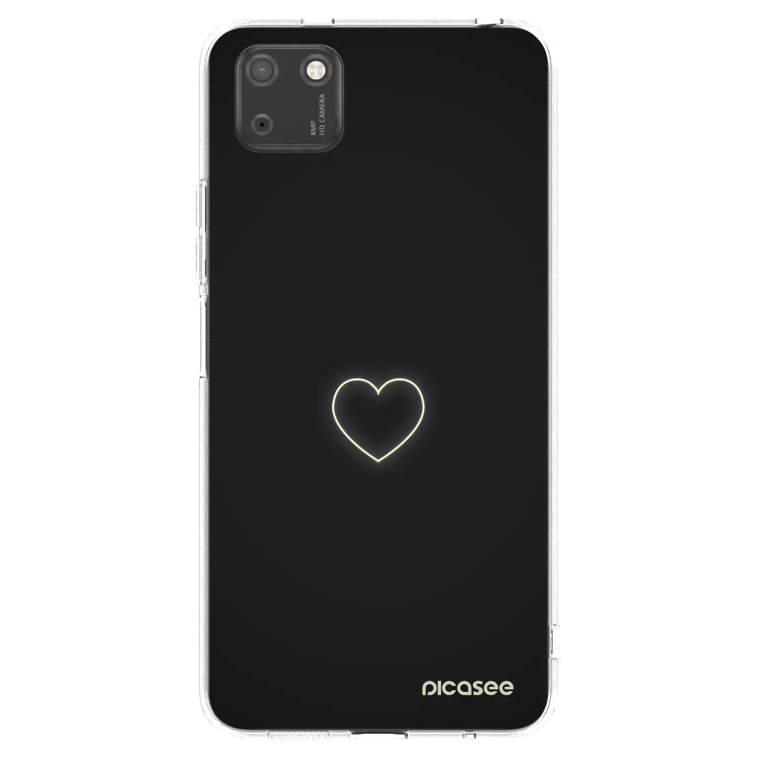 Silikonový průhledný obal pro Huawei Y5P - Heart