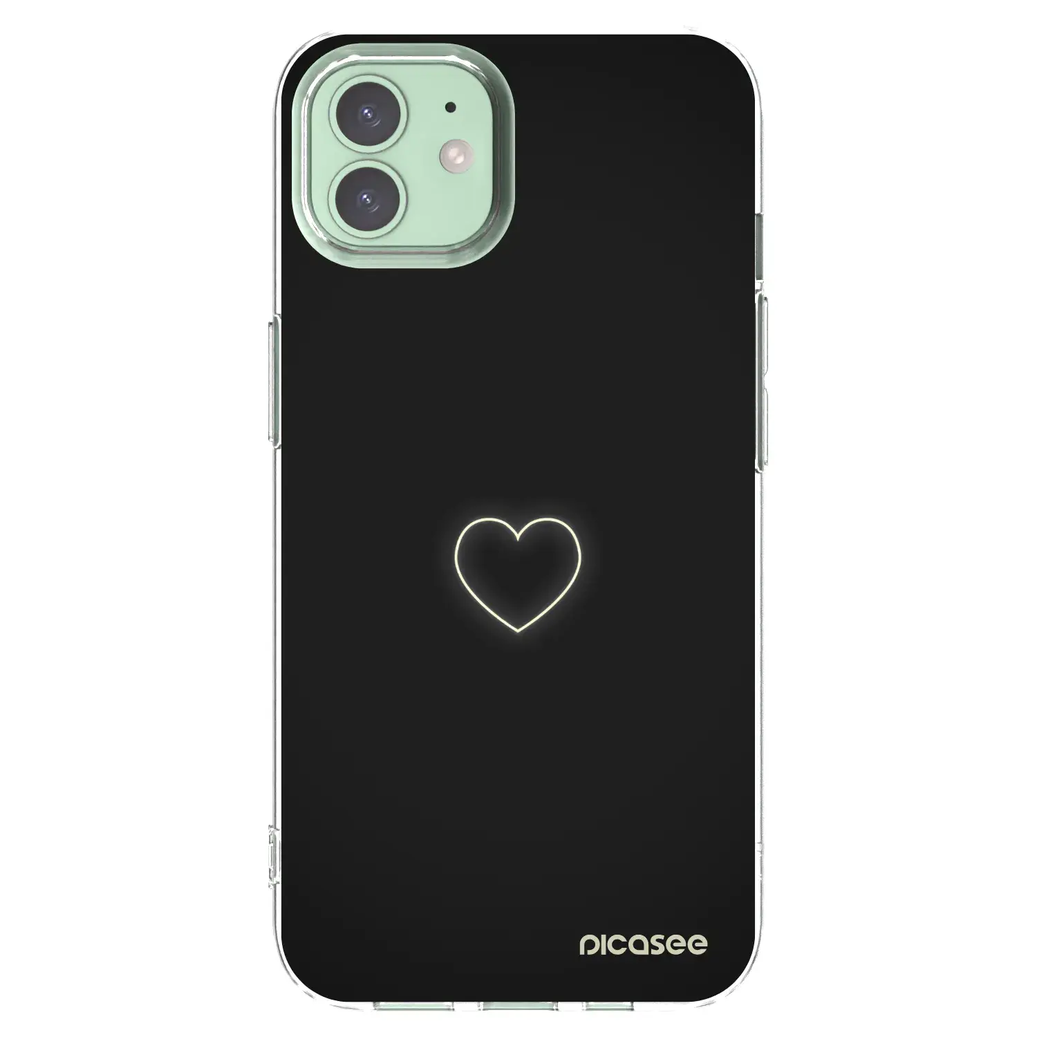 Silikonový průhledný obal pro Apple iPhone 12 - Heart