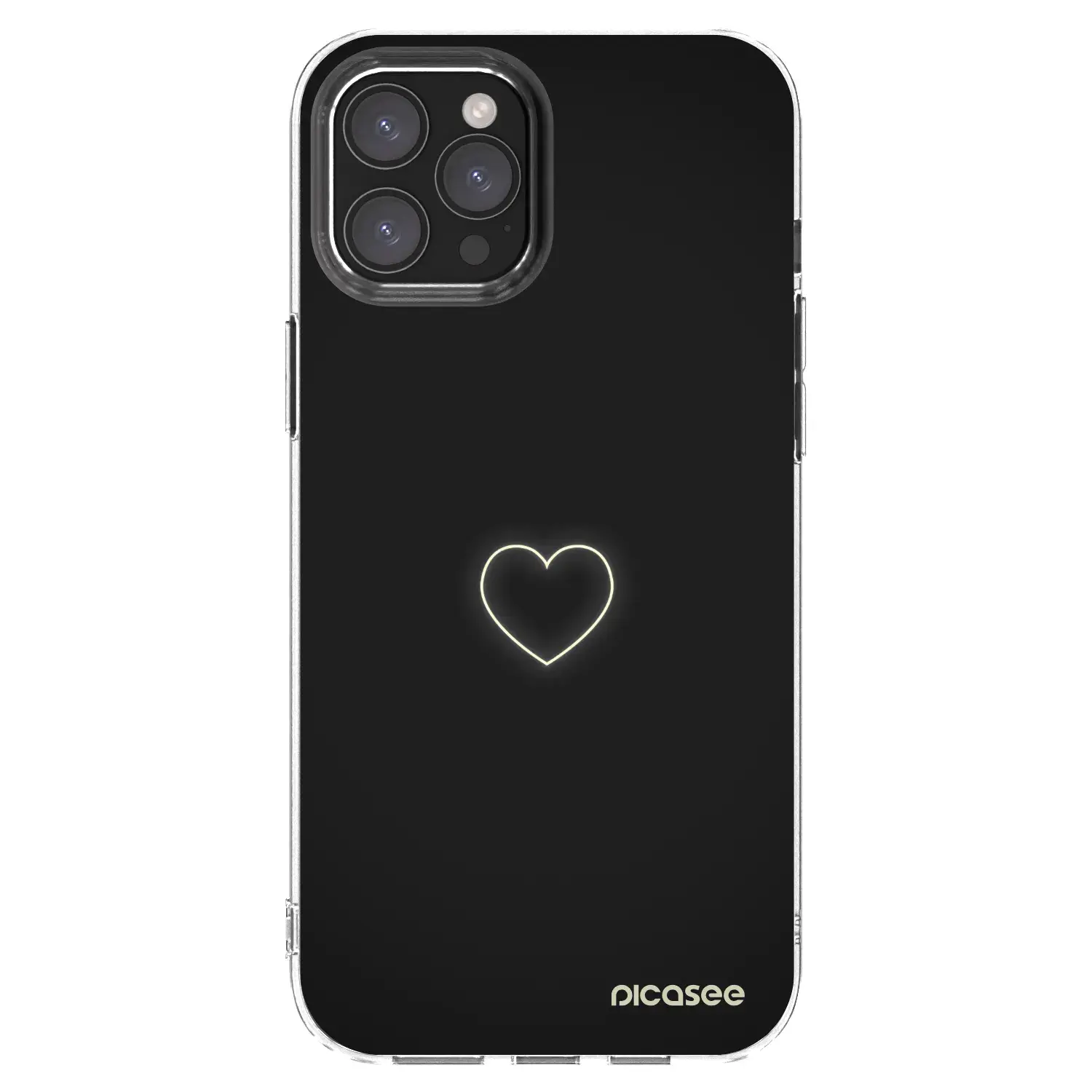 Silikonový průhledný obal pro Apple iPhone 12 Pro Max - Heart