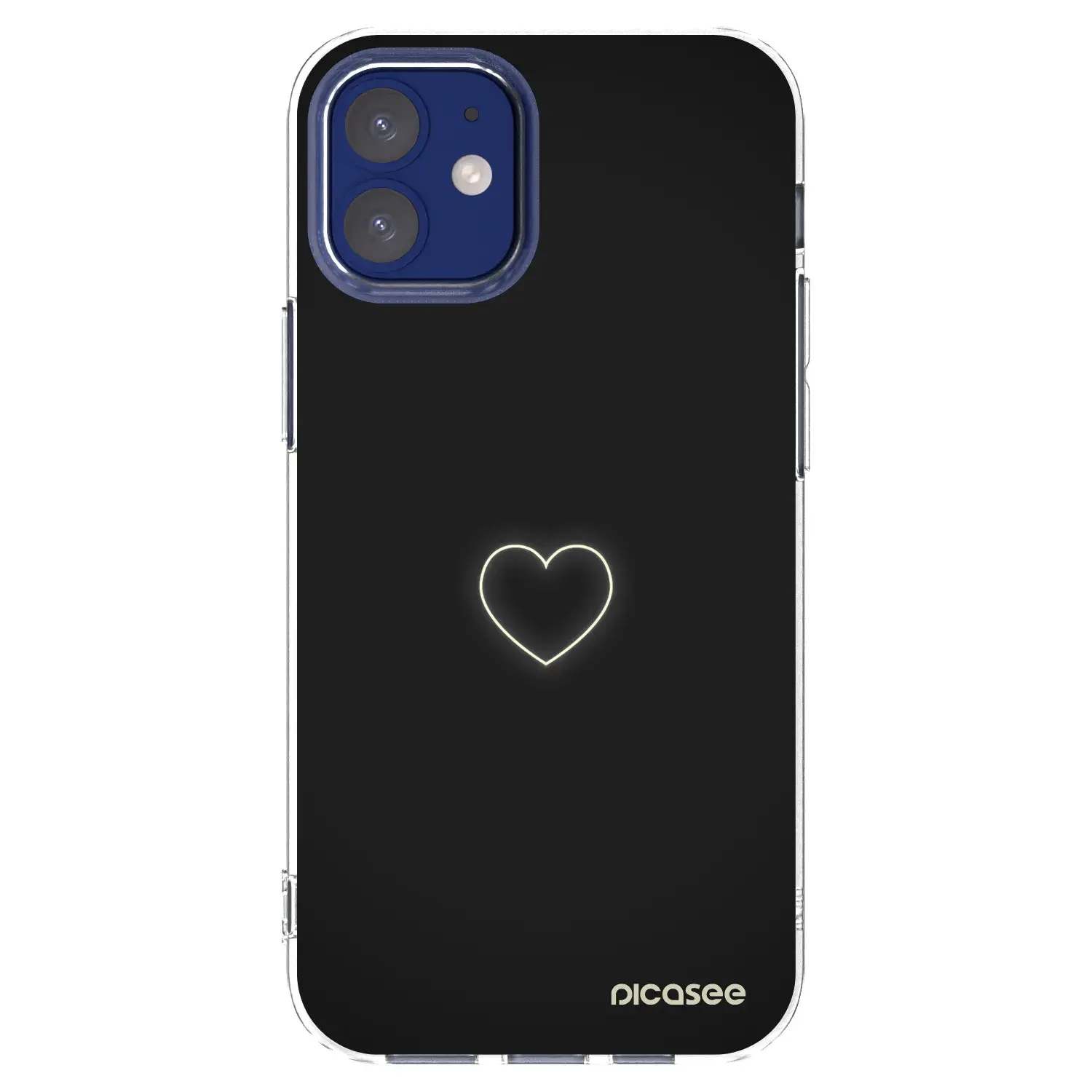 Silikonový průhledný obal pro Apple iPhone 12 mini - Heart