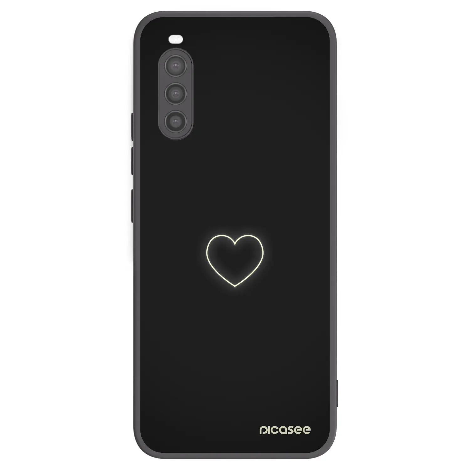 Silikonový černý obal pro Sony Xperia 10 II - Heart