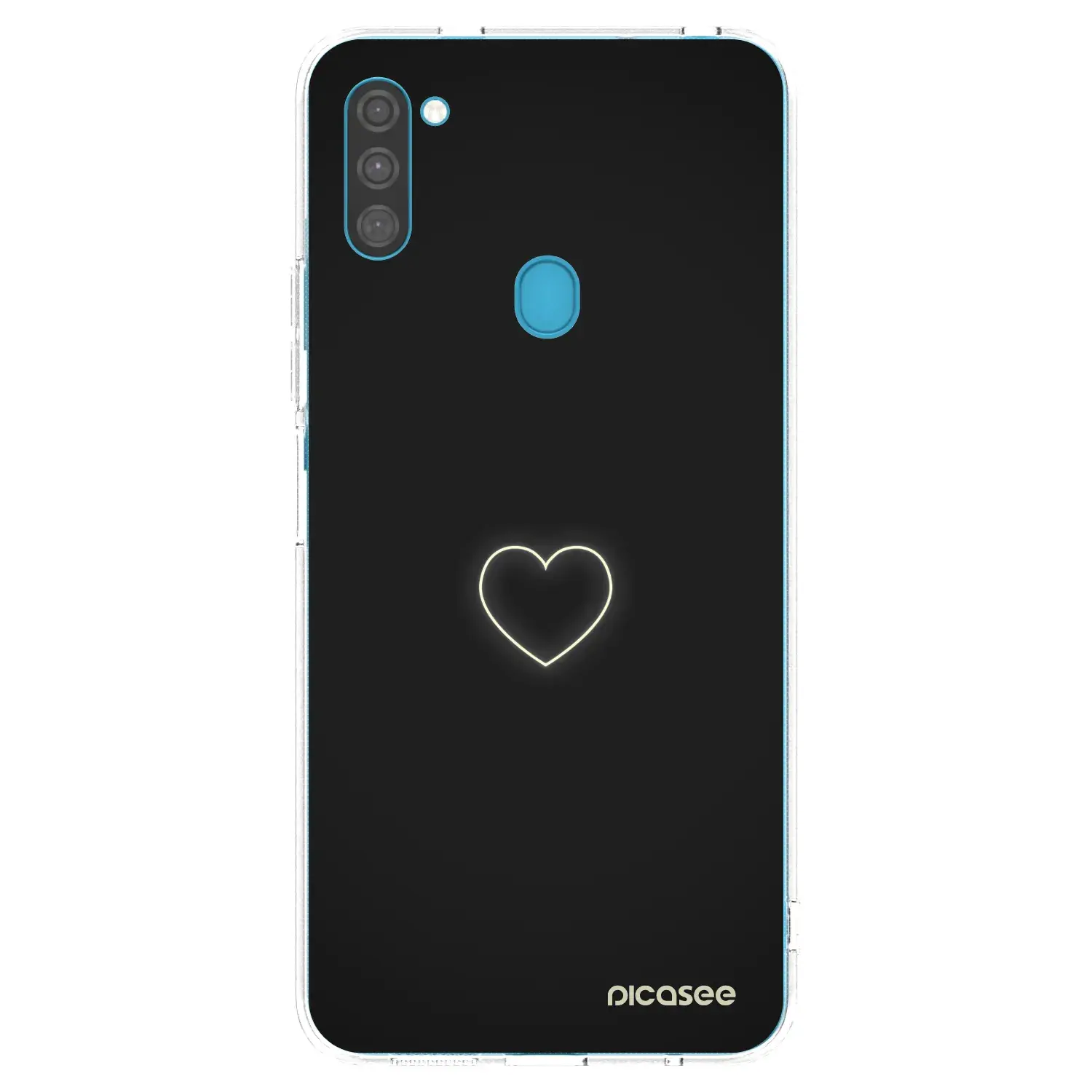 Silikonový průhledný obal pro Samsung Galaxy M11 - Heart