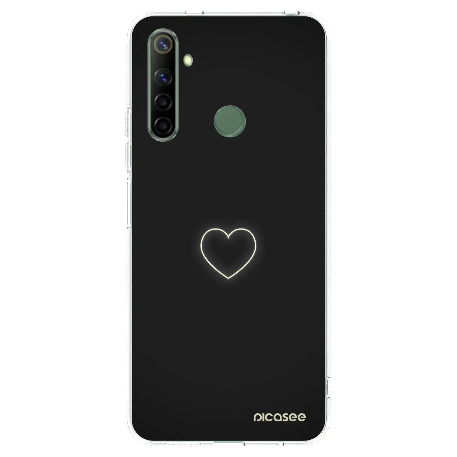 Silikonový průhledný obal pro Realme 6i - Heart