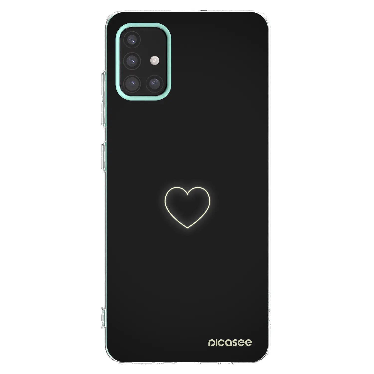 Silikonový průhledný obal pro Samsung Galaxy M31s - Heart
