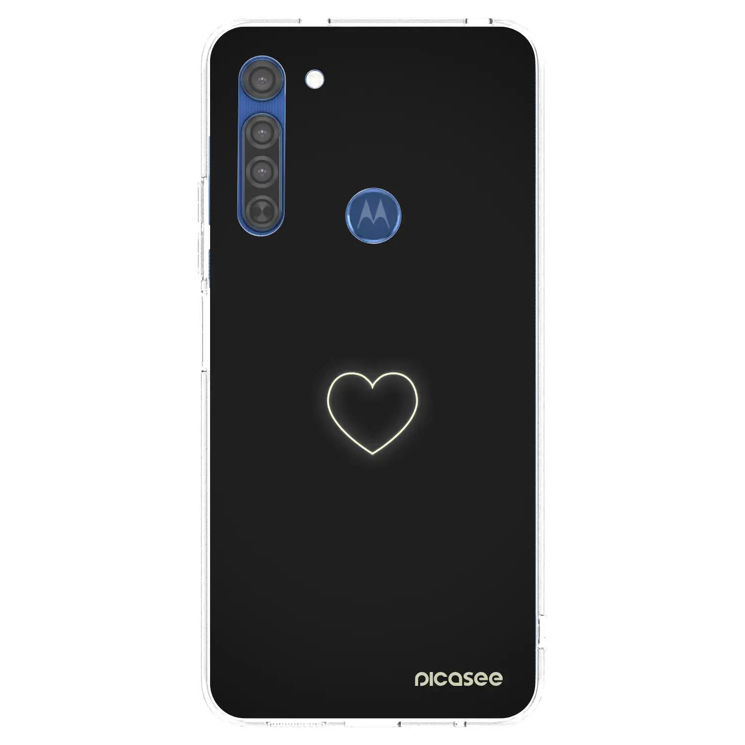 Silikonový průhledný obal pro Motorola Moto G8 - Heart