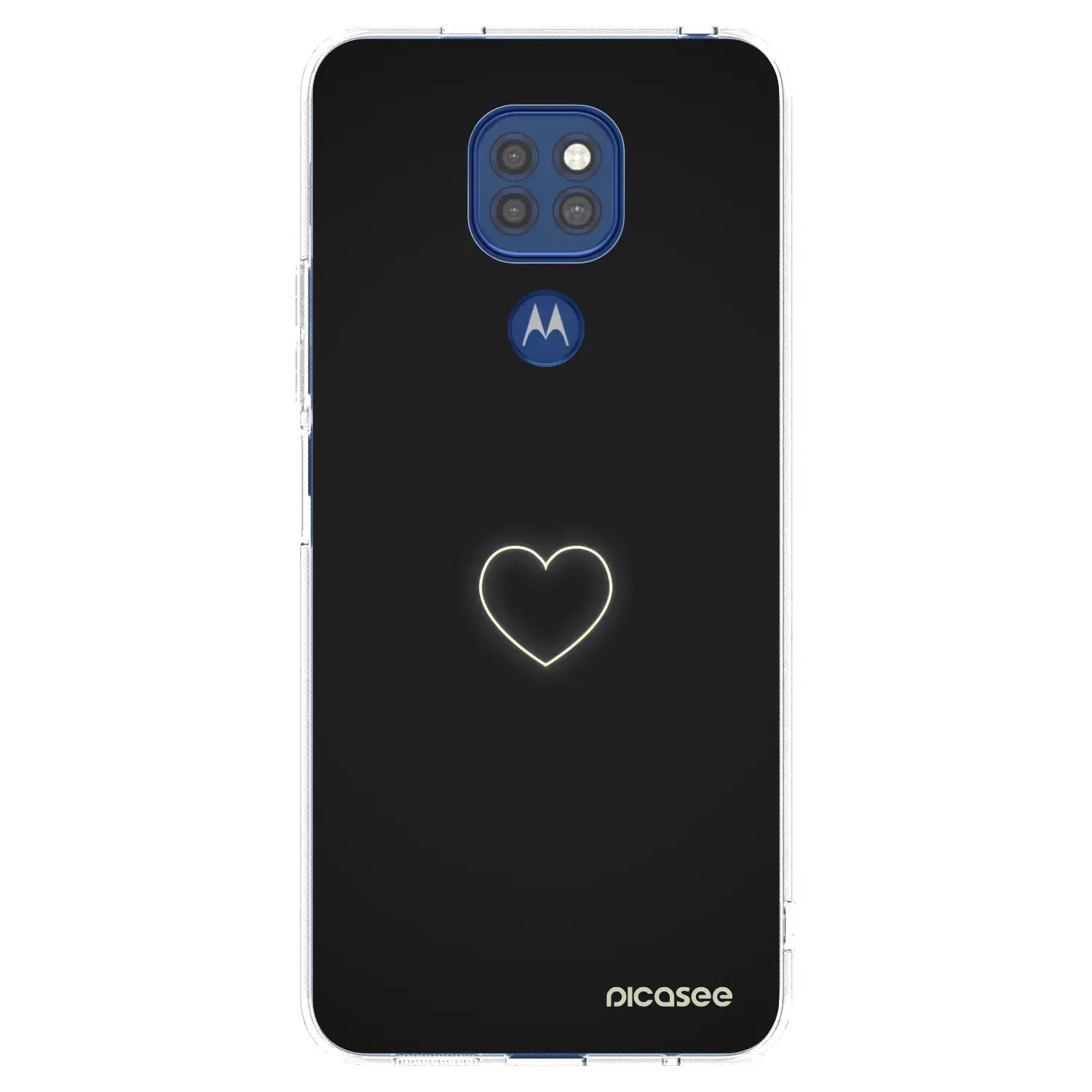 Silikonový průhledný obal pro Motorola Moto G9 Play - Heart