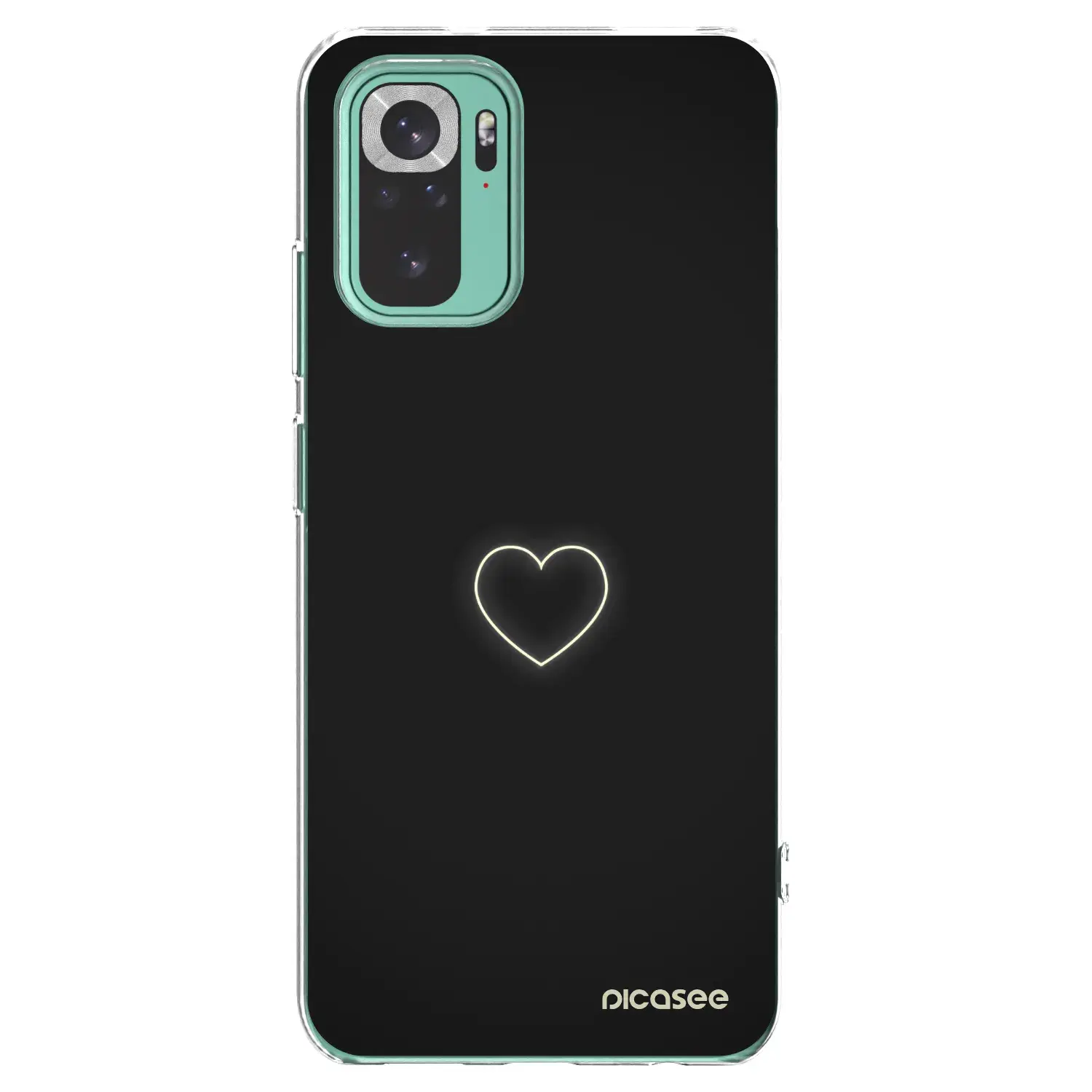 Silikonový průhledný obal pro Xiaomi Redmi Note 10 Pro - Heart