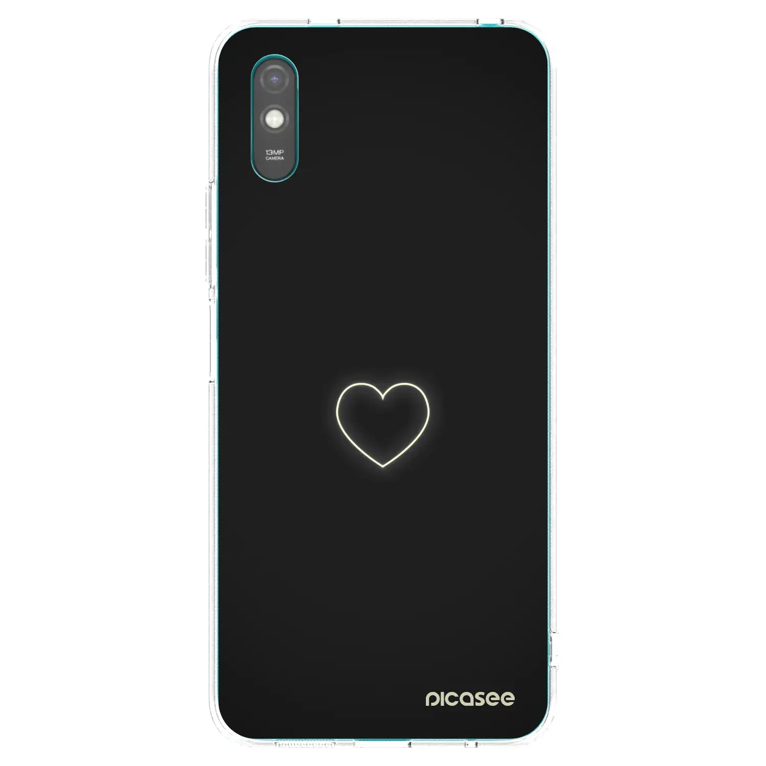 Silikonový průhledný obal pro Xiaomi Redmi 9AT - Heart